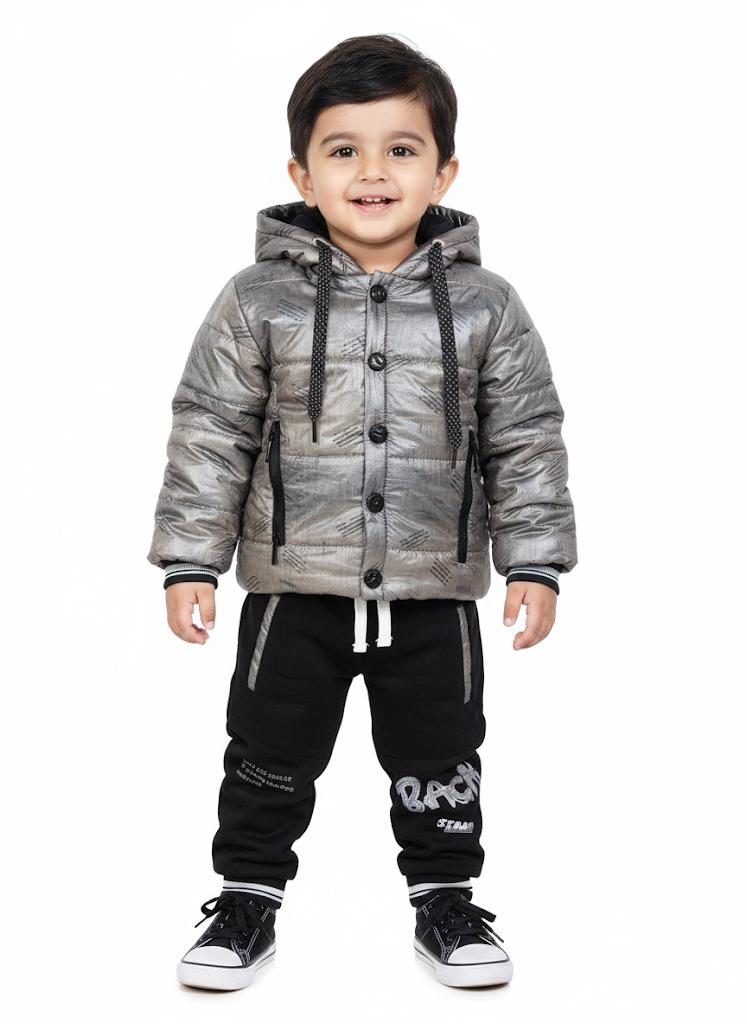 Toddler Boys' Hooded Puffer Jacket and Corduroy Jogger Set