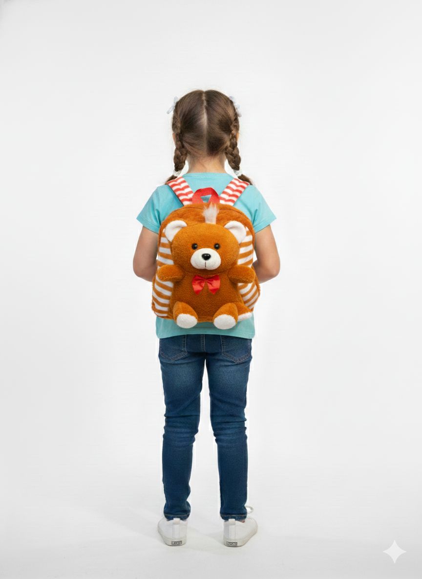 Fairy Tale Fuzzy Unicorn Rucksack with Rainbow Accents