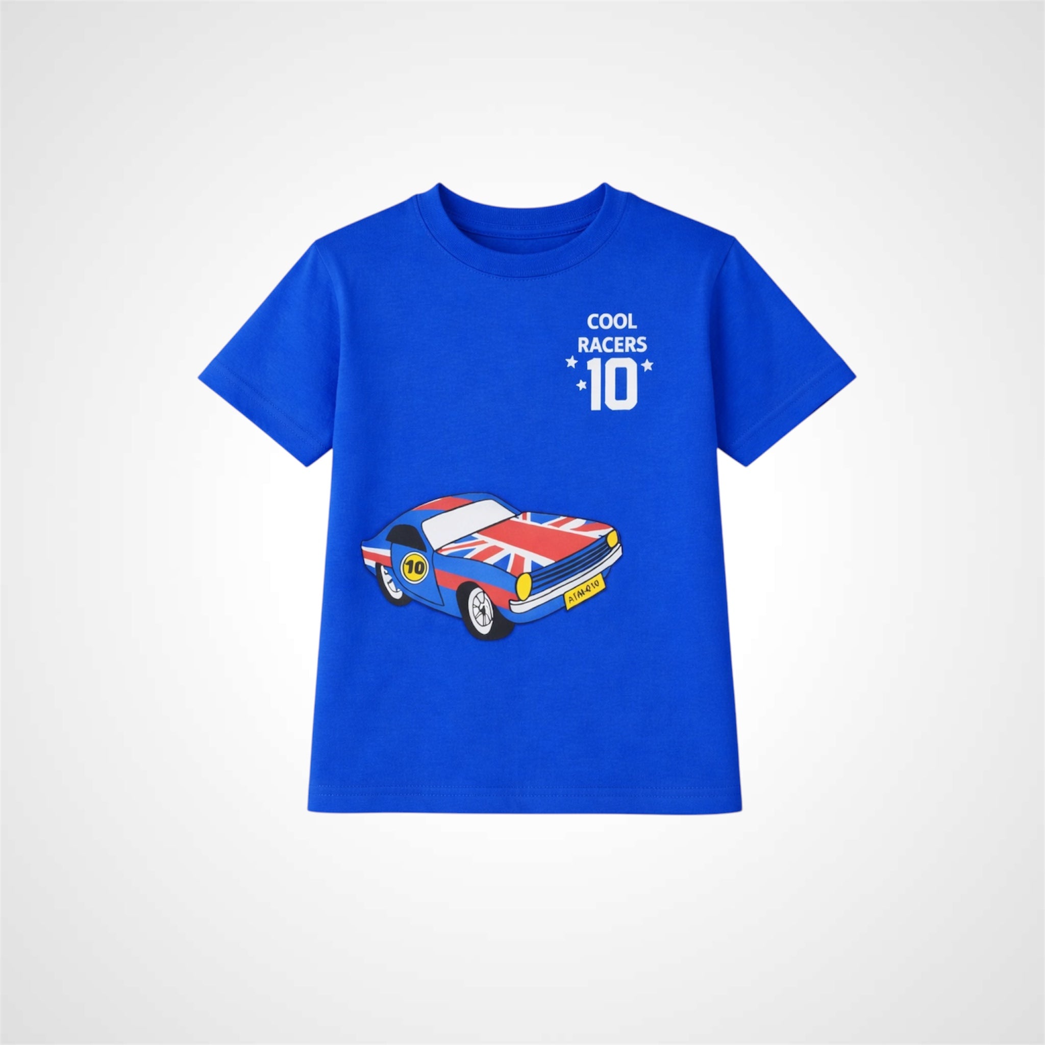 Boys Crew Neck Cotton T-Shirt | Racers Sports Car Graphic