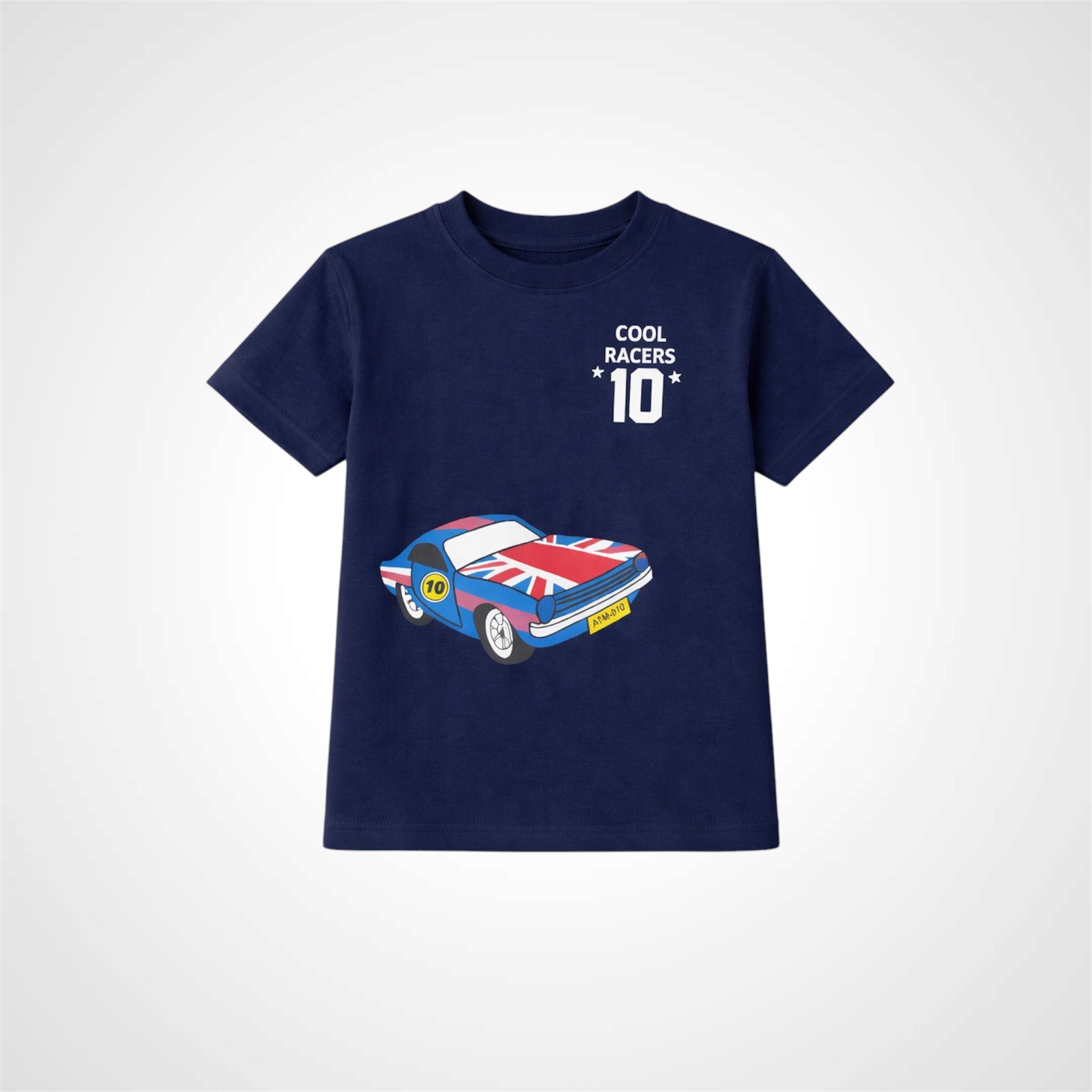 Boys Crew Neck Cotton T-Shirt | Racers Sports Car Graphic