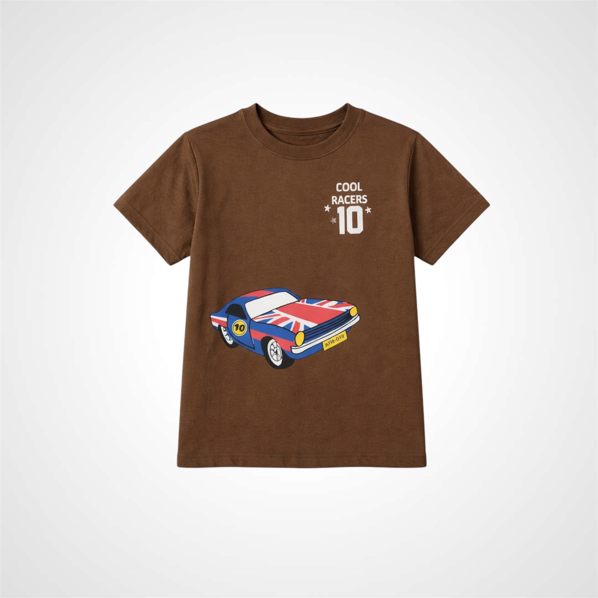 Boys Crew Neck Cotton T-Shirt | Racers Sports Car Graphic