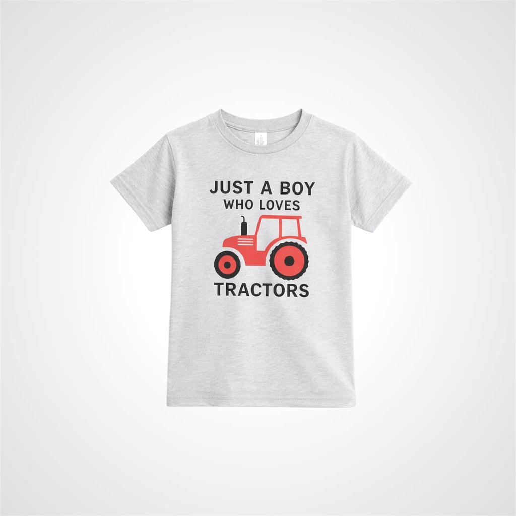 Boys Crew Neck Cotton T-Shirt Tractor Graphic