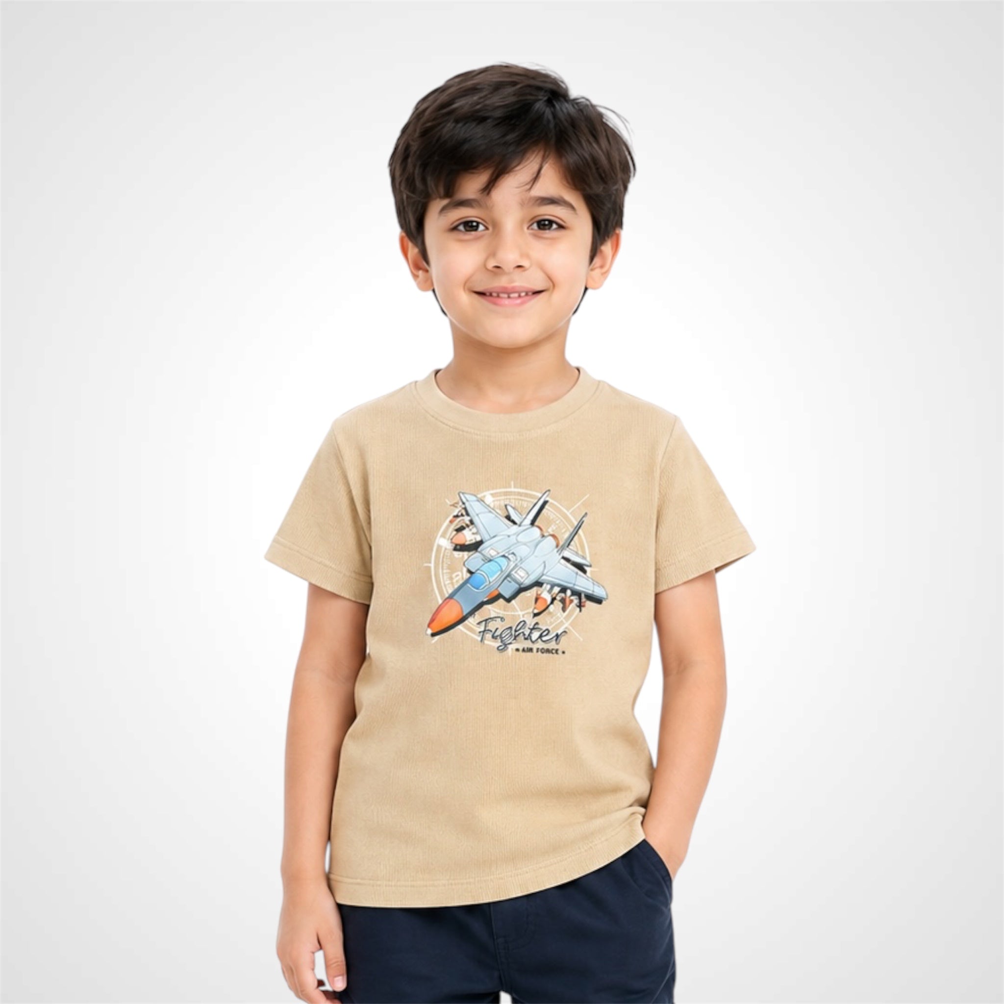 Boys Fighter Jet Graphic T-Shirt | Premium Kids Tee