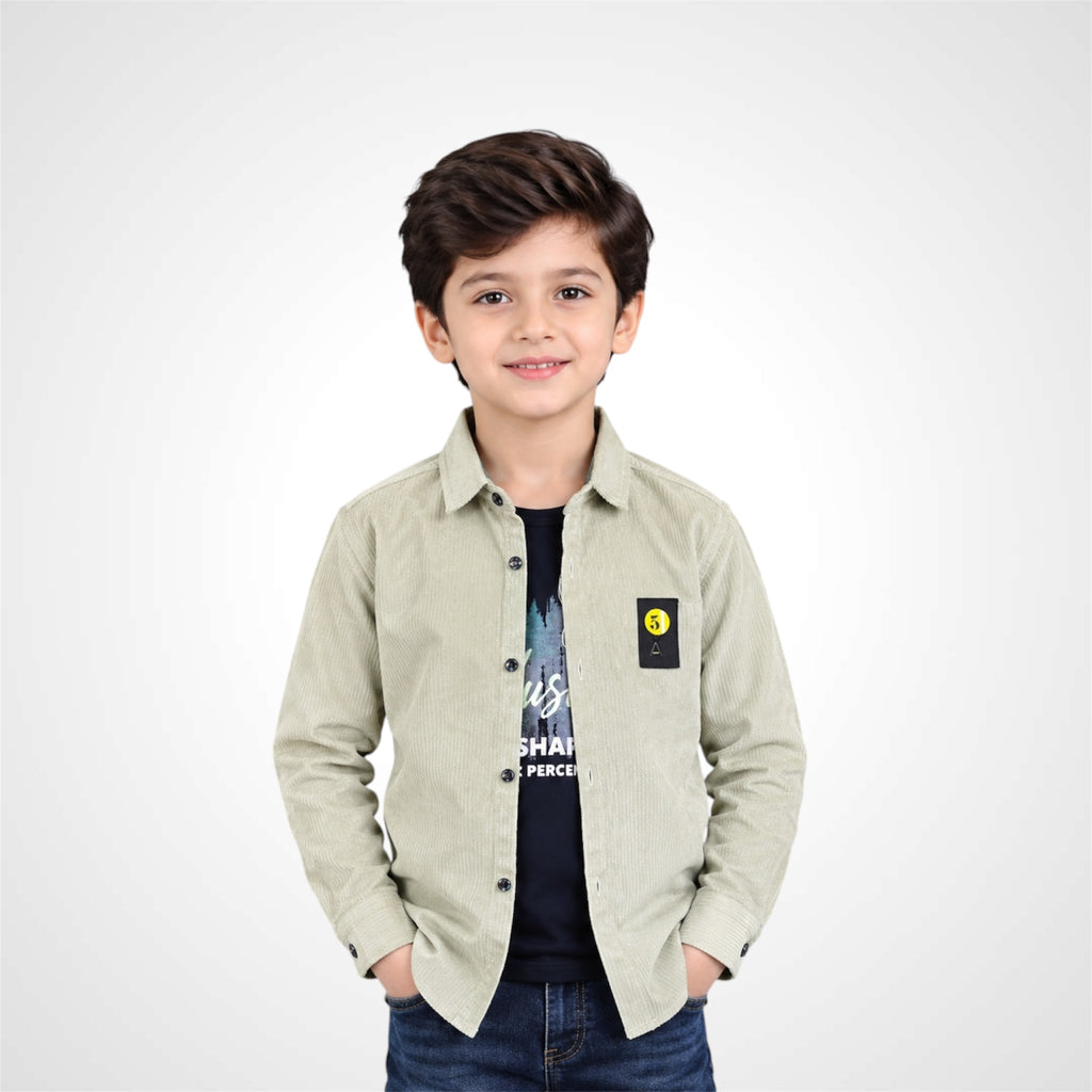 Boys Textured Overshirt | Kids Casual Wear