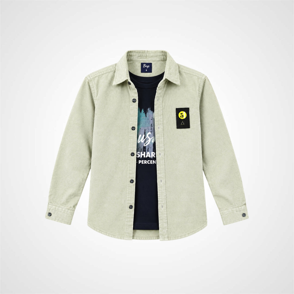 Boys Textured Overshirt | Kids Casual Wear