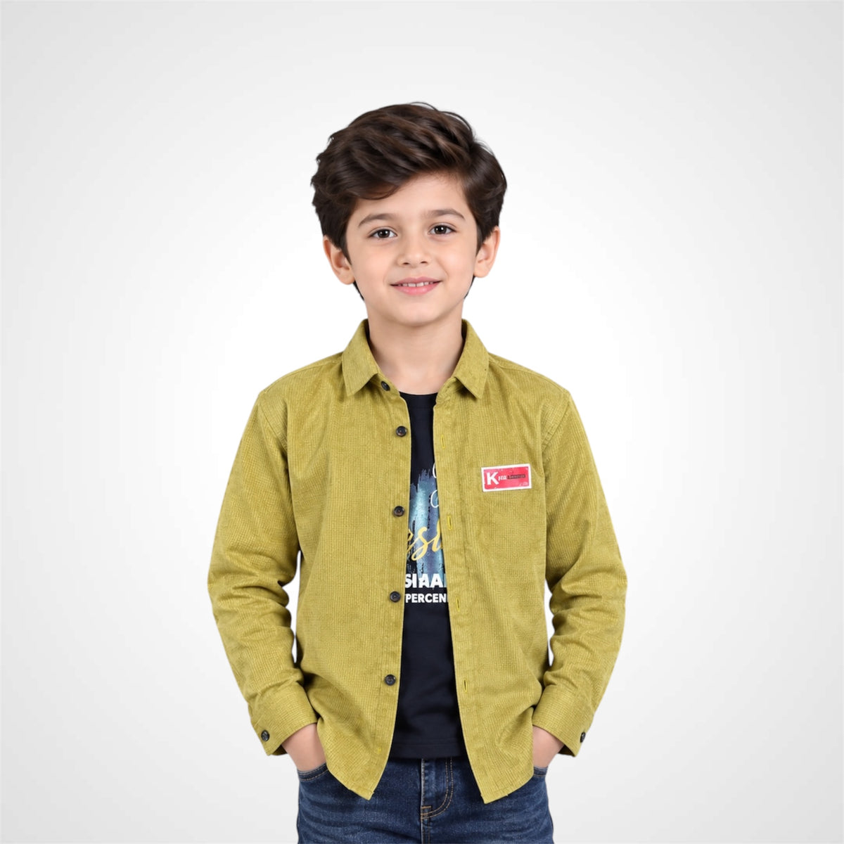 Boys Textured Overshirt | Kids Casual Wear