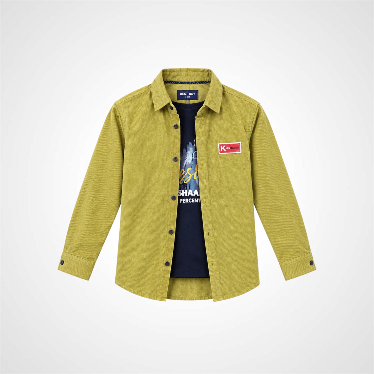 Boys Textured Overshirt | Kids Casual Wear