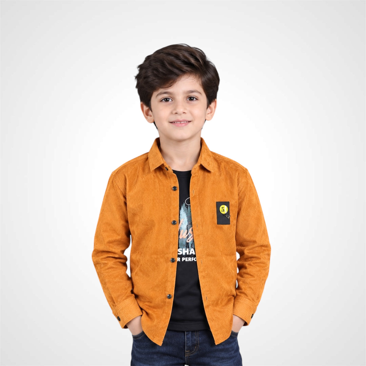 Boys Textured Overshirt | Kids Casual Wear