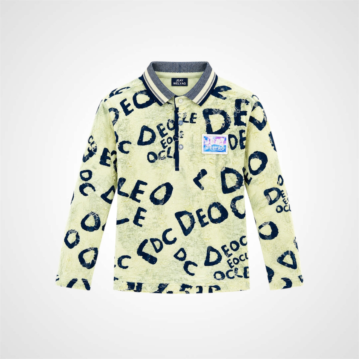 Boys Tie-Dye Textured Polo Shirt  Kids Casual Wear