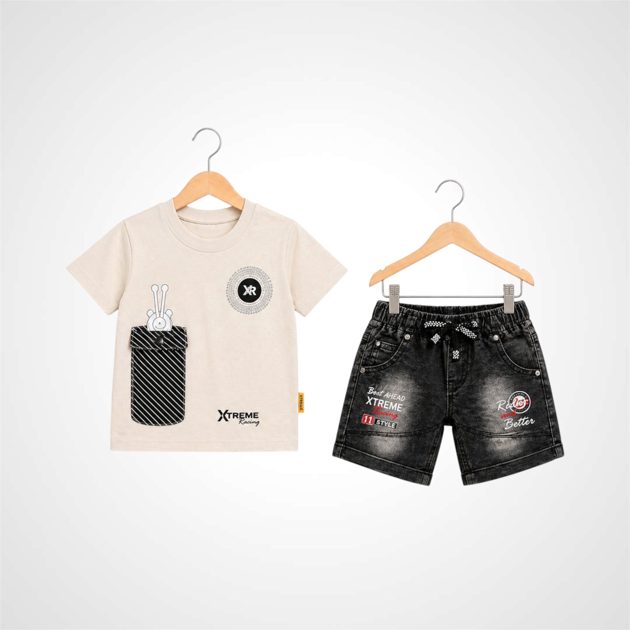 Boys-casual-graphic-tshirt-and-denim-shorts-outfit