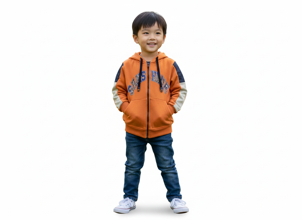 Trendy Boys Full Zip Hoodie – Comfortable & Warm Jacket