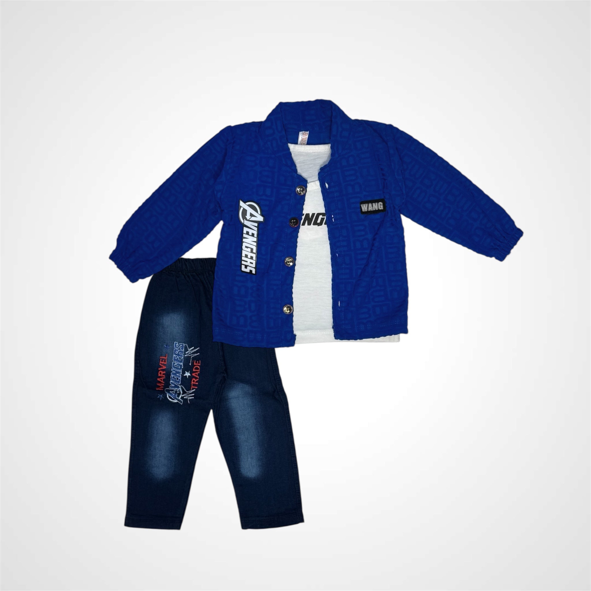 Boys' 3-Piece Marvel Avengers Set | Superhero Jacket, T-shirt & Jeans Outfit