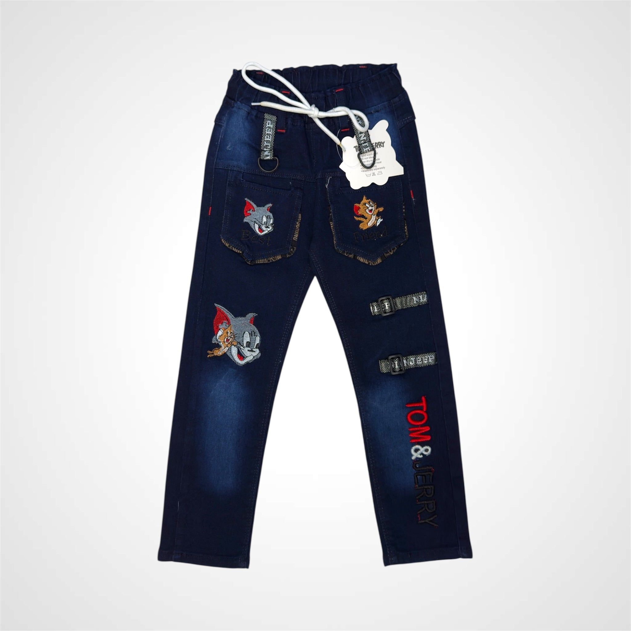 Tom & Jerry Kids Jeans | Stylish Cartoon Printed Boys Denim Pants
