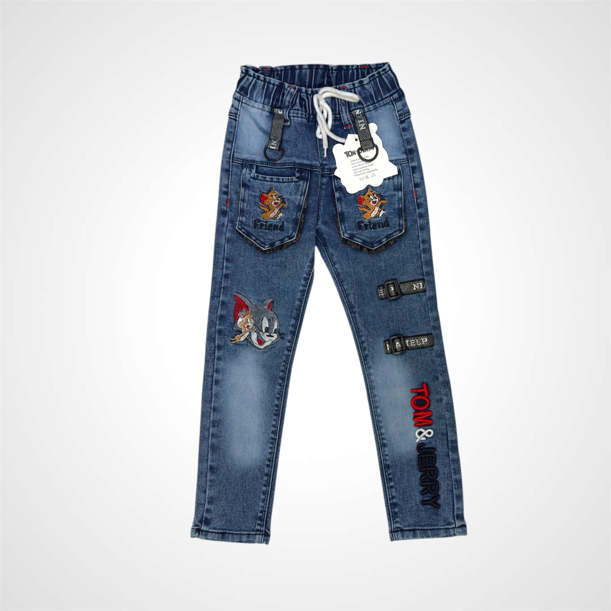 Tom & Jerry Kids Jeans | Stylish Cartoon Printed Boys Denim Pants