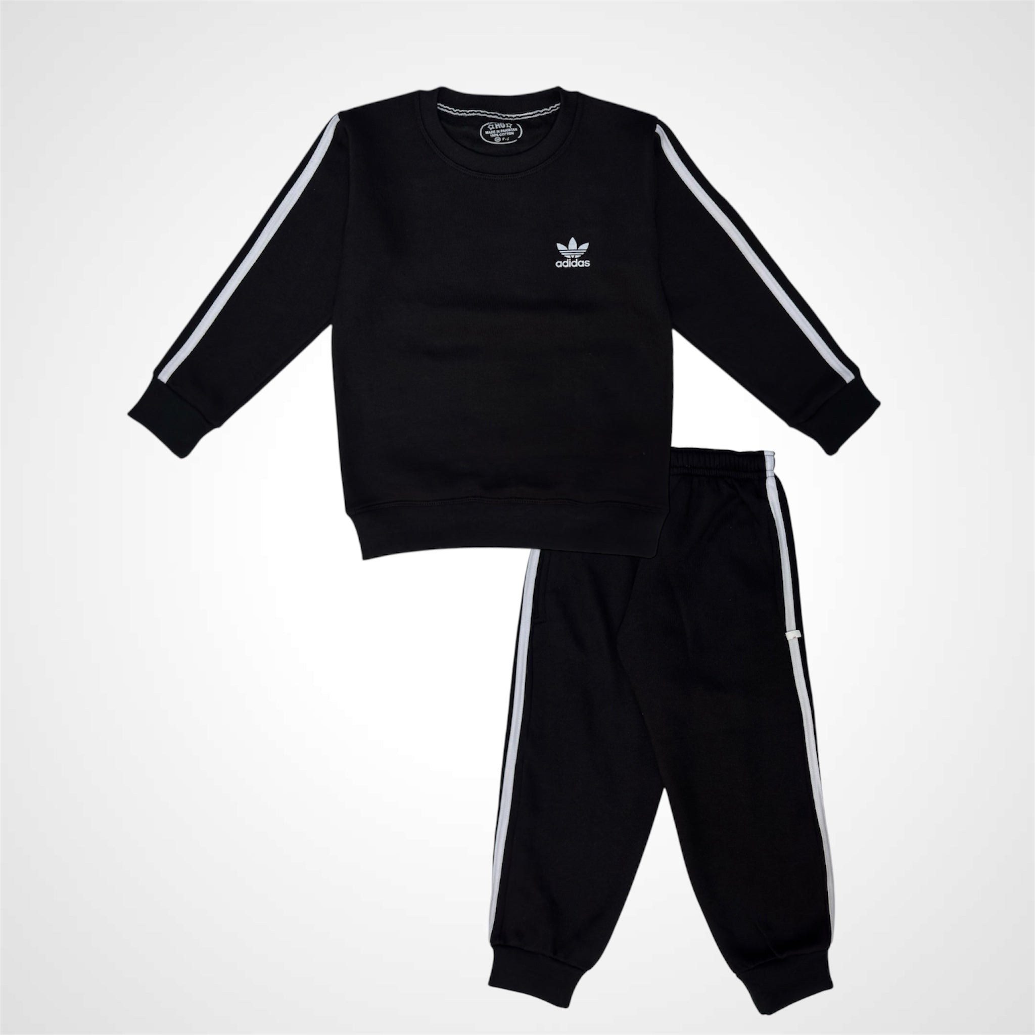 Kids' Two-Piece Activewear Set with Classic Striped Design