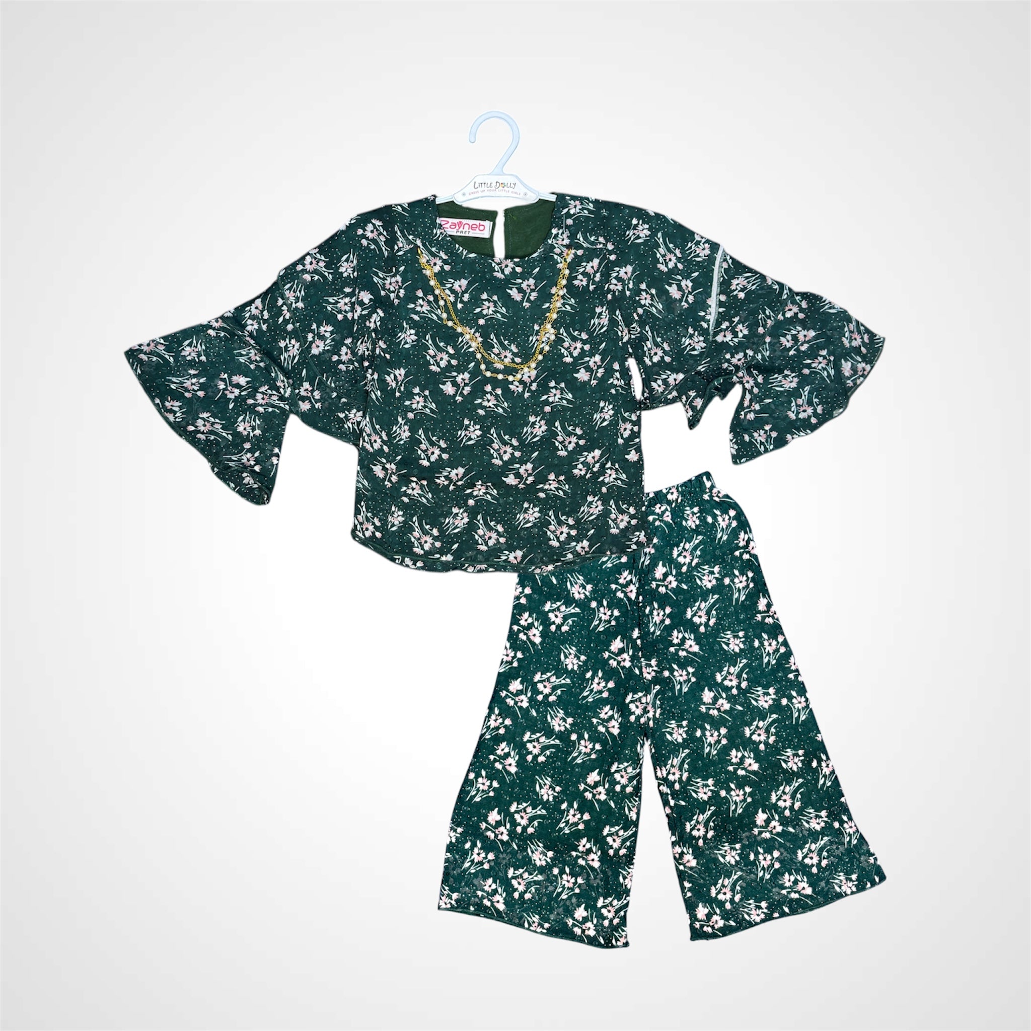 Floral Print Top and Palazzos Set