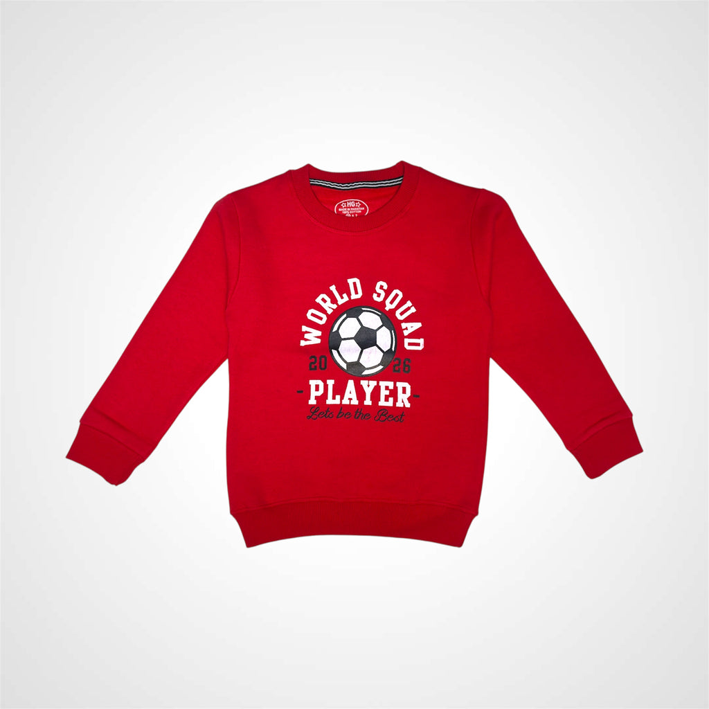 Kids' Red Soccer design Sweatshir