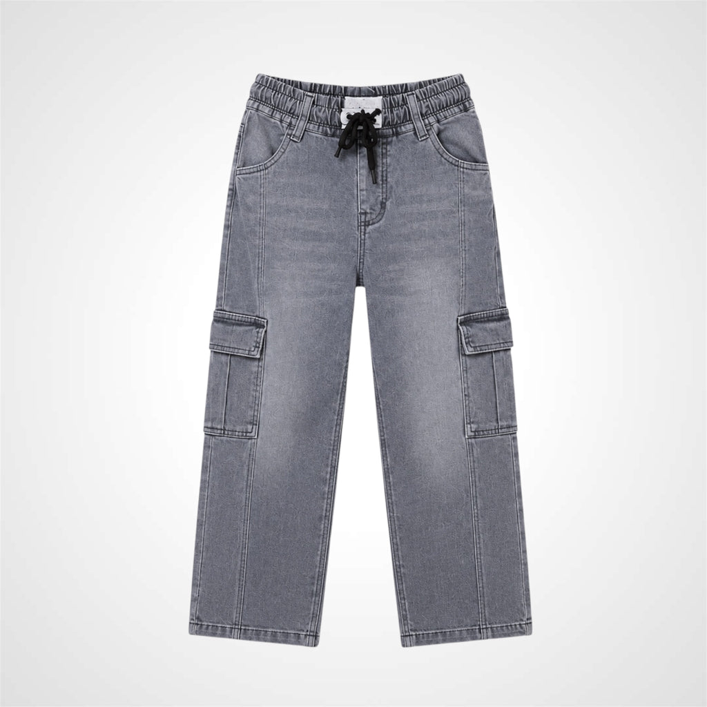 Kids Comfort Fit Cargo Denim Jeans