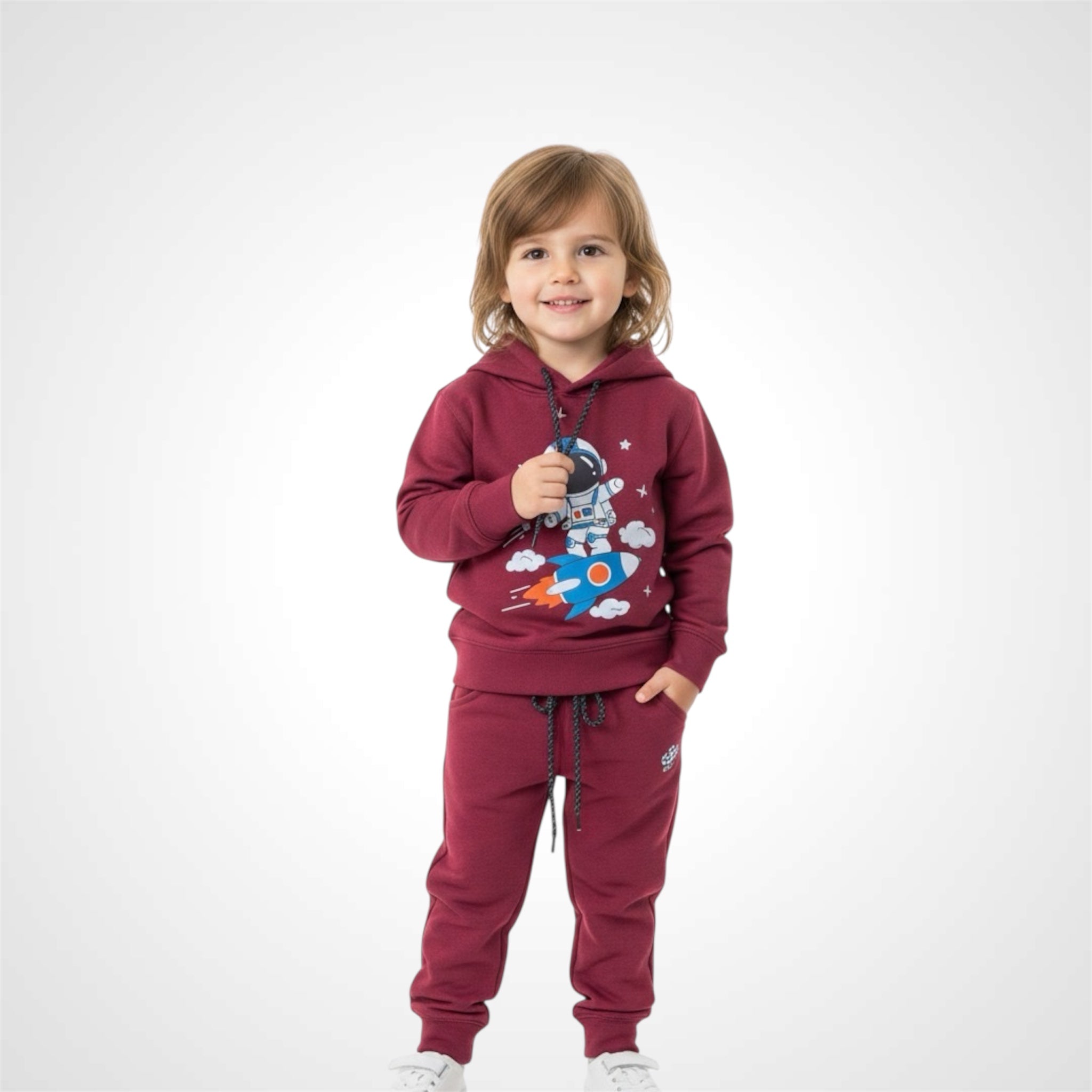 Kids Cozy Fleece Kids Tracksuit Set | Astronaut Theme