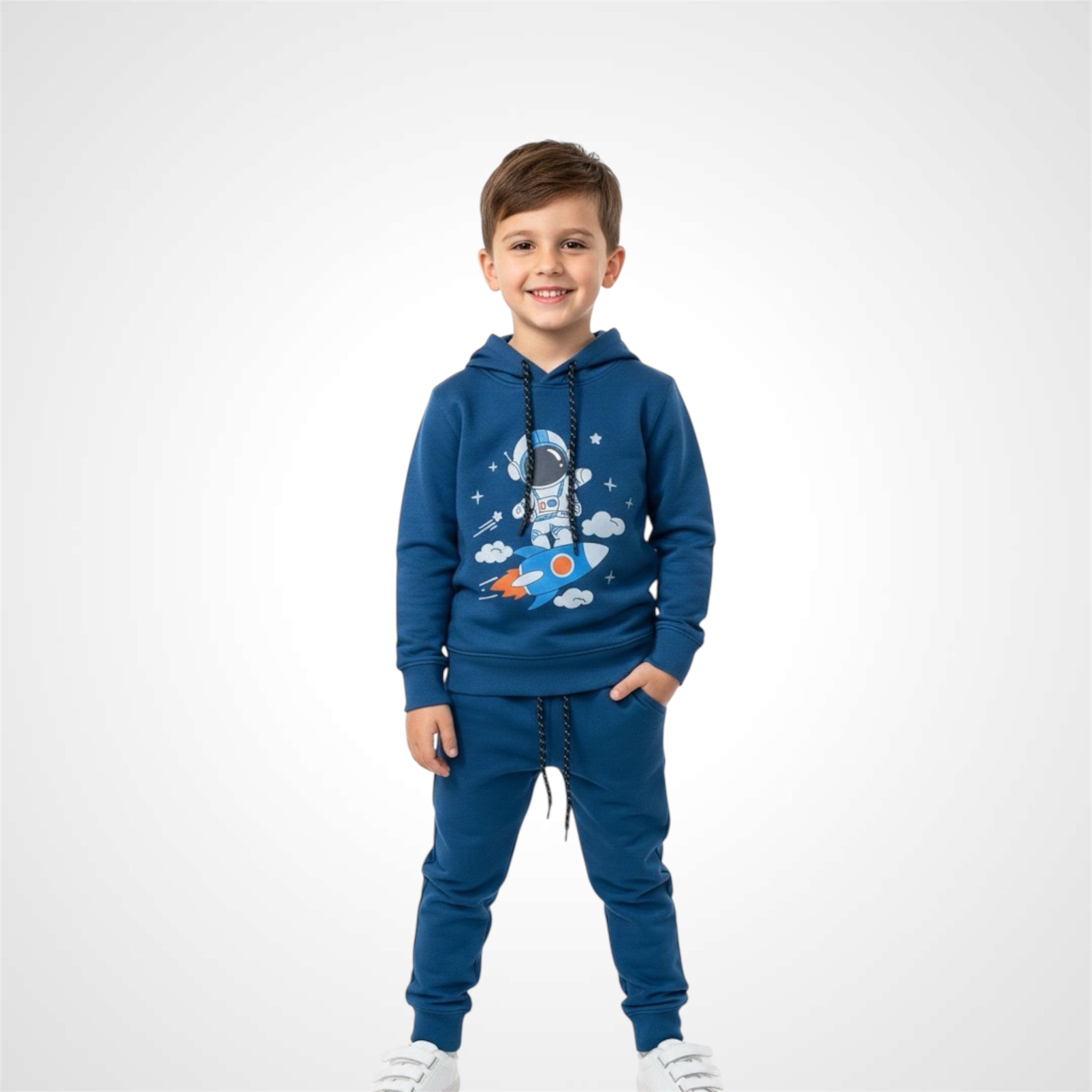 Kids Cozy Fleece Kids Tracksuit Set | Astronaut Theme