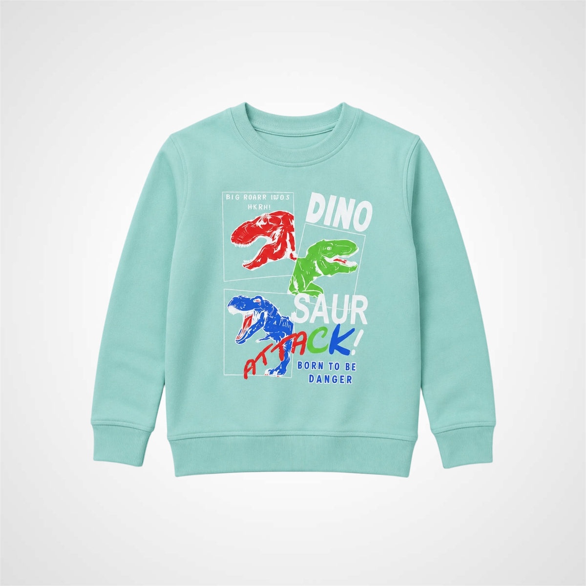 Kids Dinosaur Graphic Print Crewneck Sweatshirt