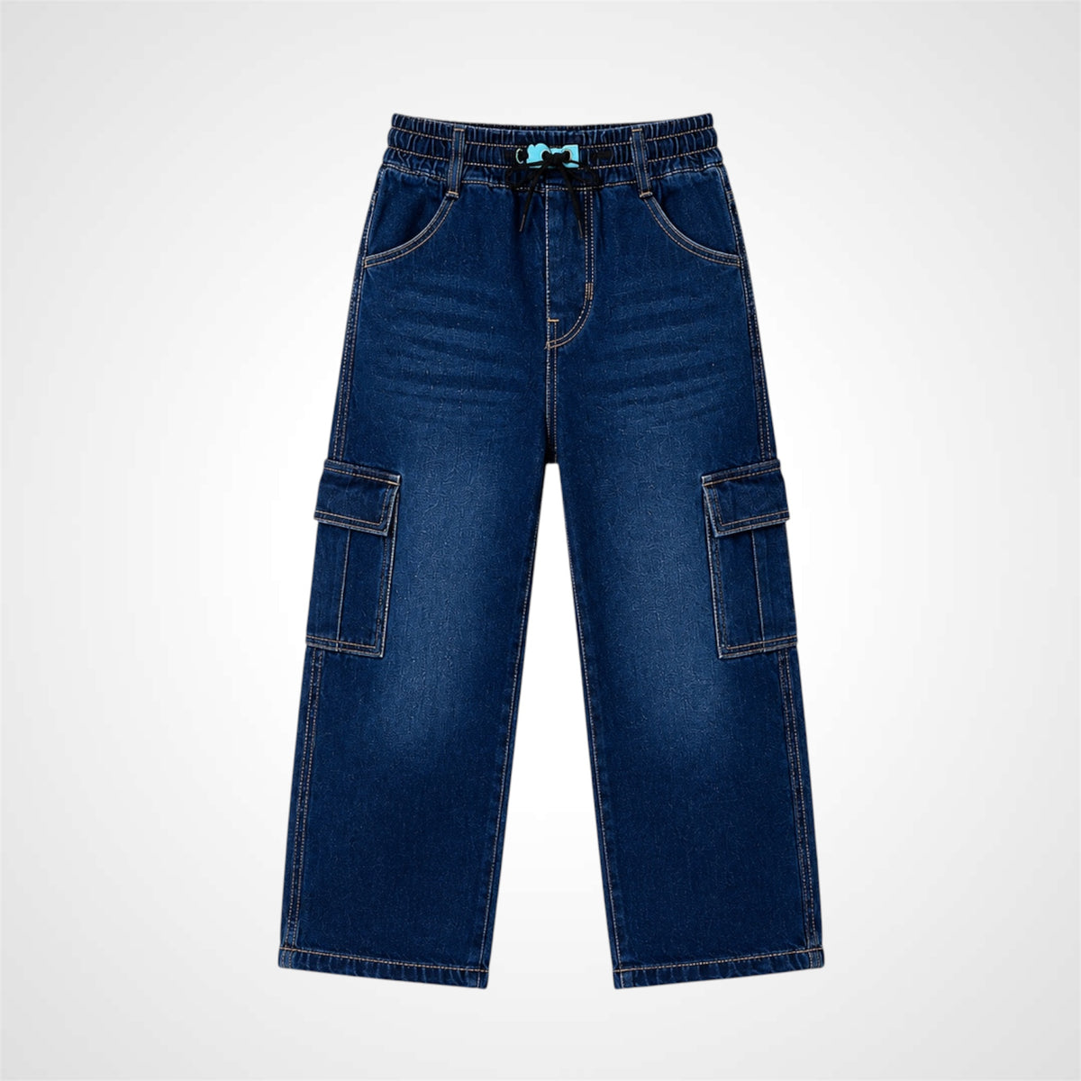 Kids Essential Baggy Fit Cargo Jeans