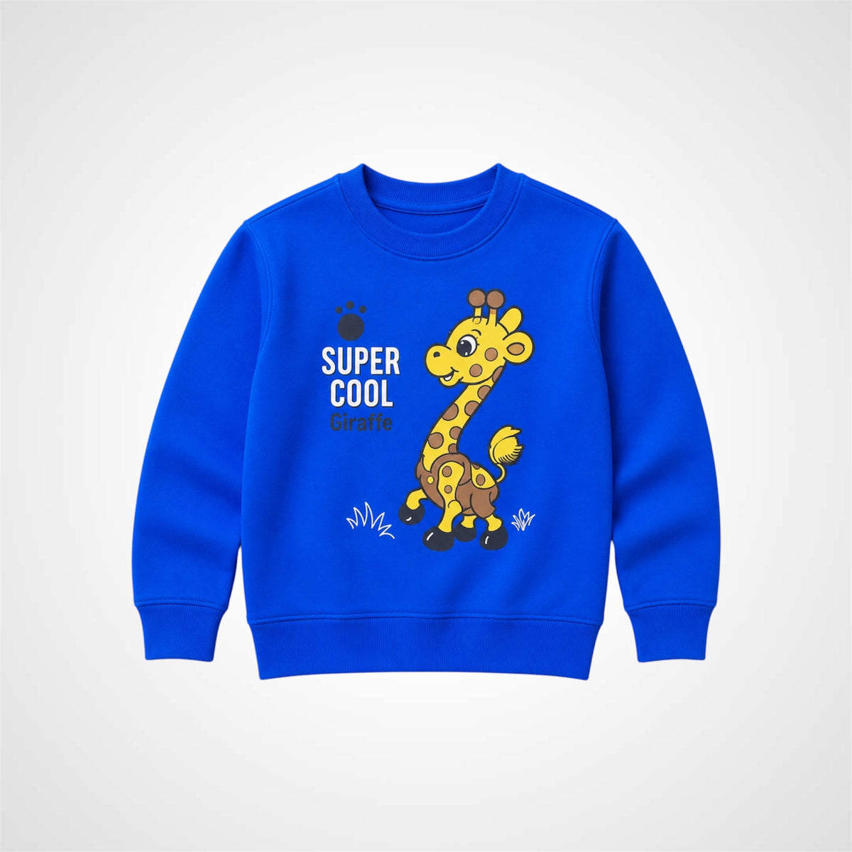 Kids Giraffe Graphic Print Crewneck Sweatshirt