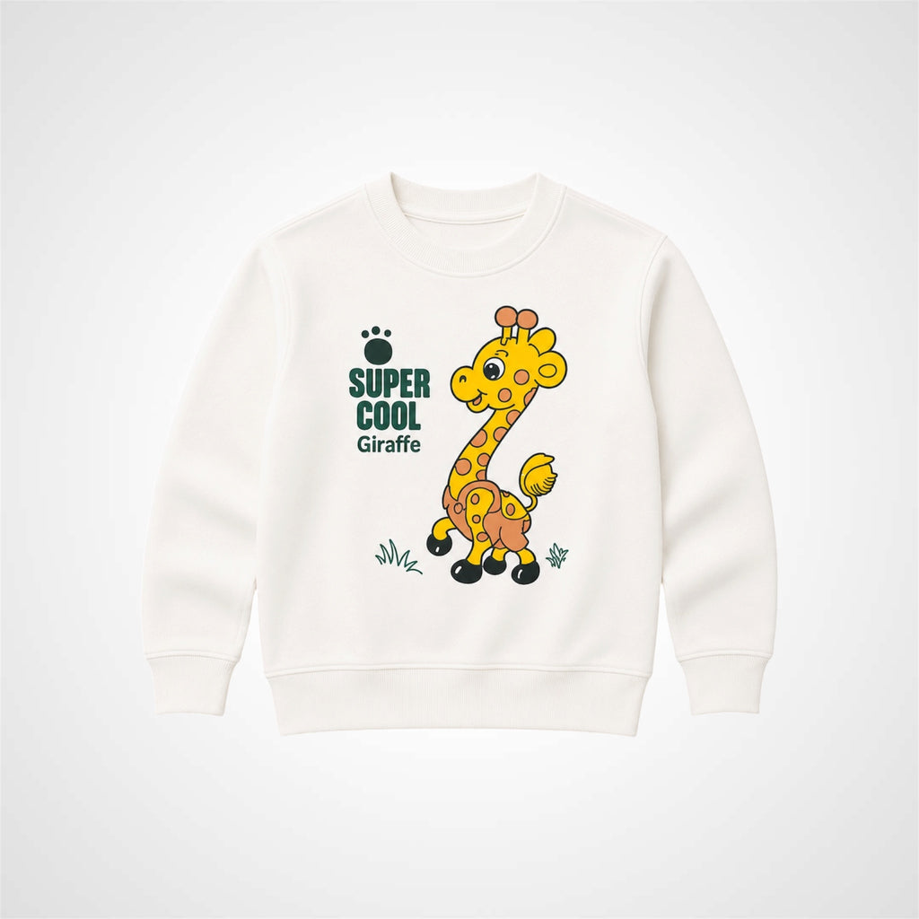 Kids Giraffe Graphic Print Crewneck Sweatshirt