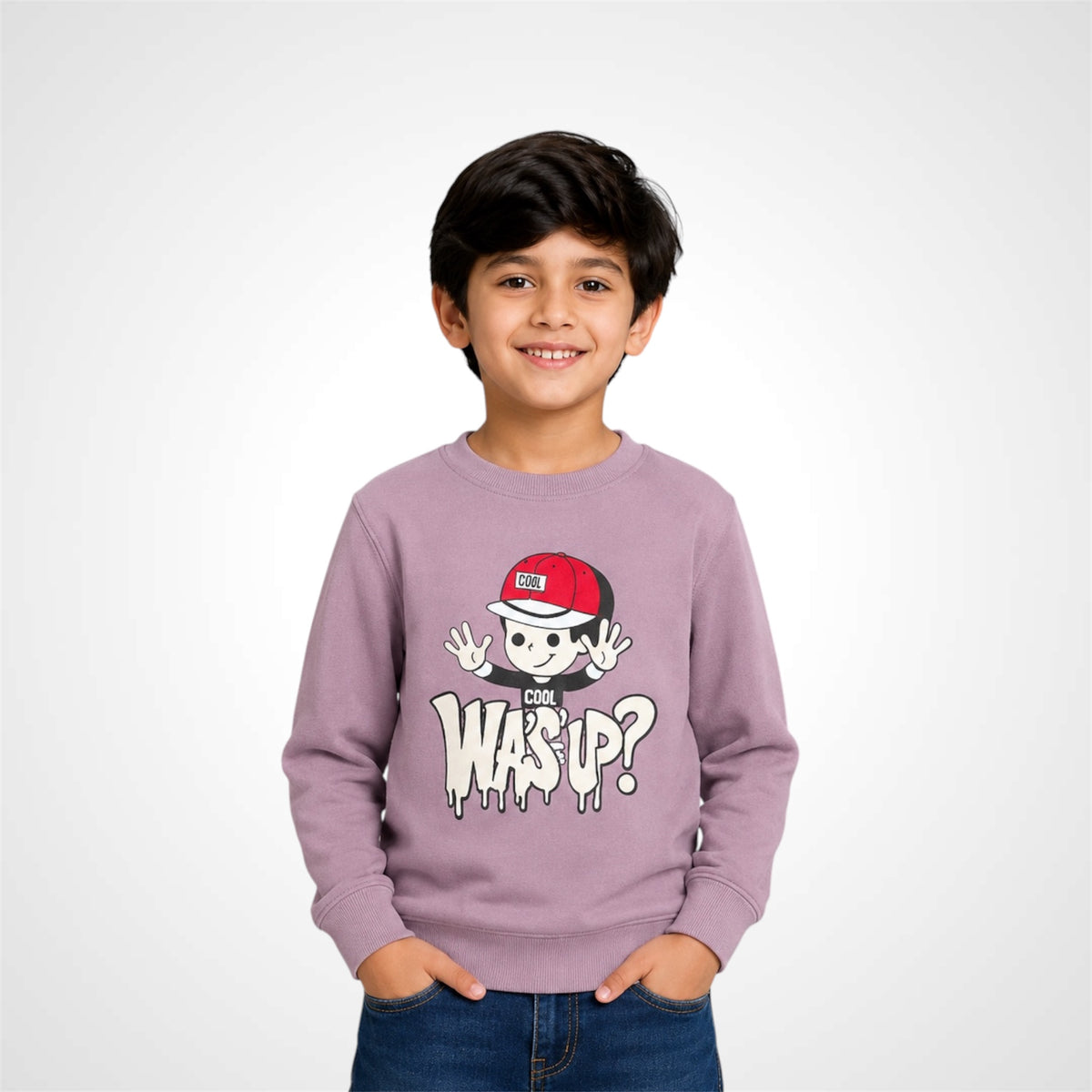 Kids Graphic Print Crewneck Sweatshirt