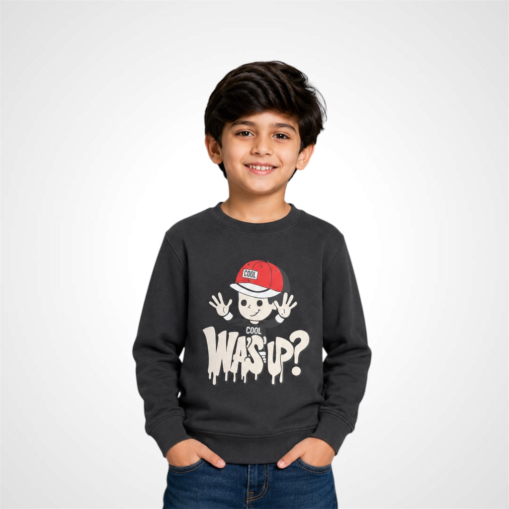 Kids Graphic Print Crewneck Sweatshirt