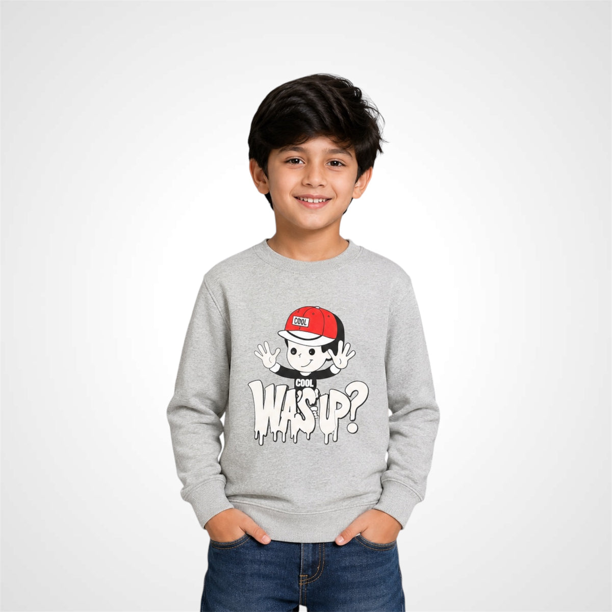 Kids Graphic Print Crewneck Sweatshirt