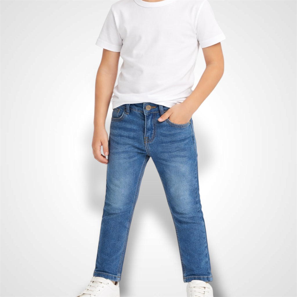 Kids Premium Classic Denim Jeans | Stretchable Everyday Wear