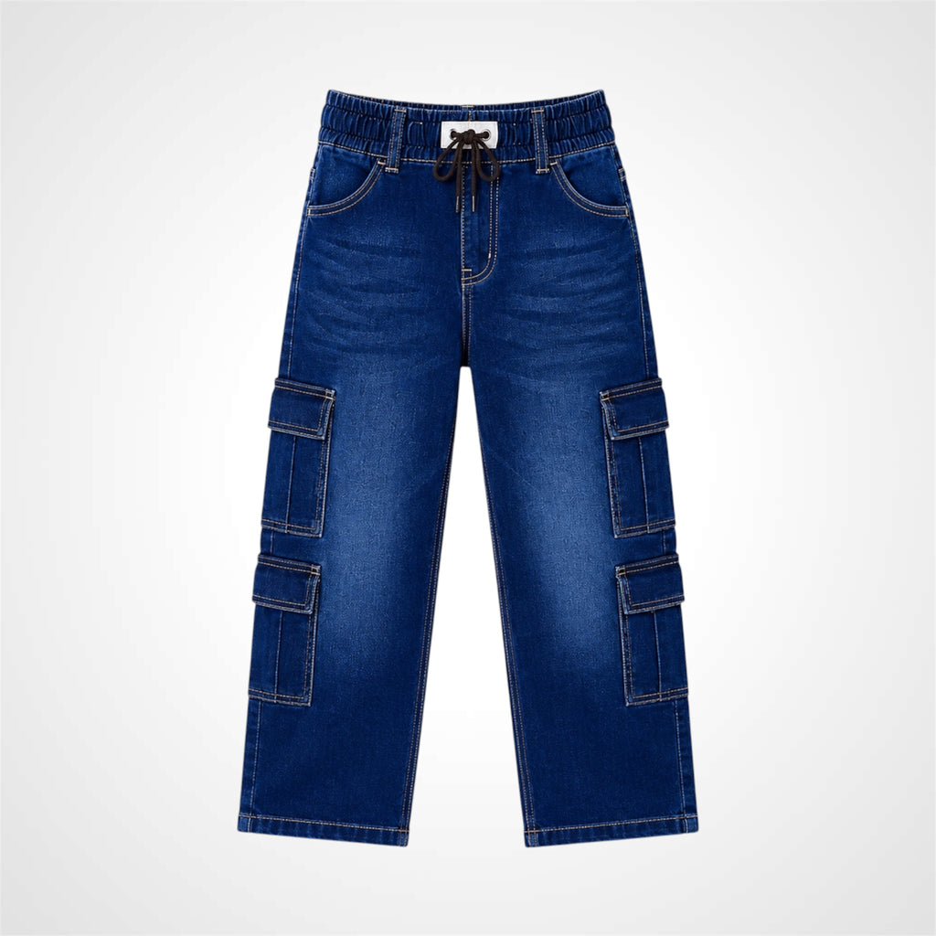 Kids Ultimate Comfort Fit Cargo Pocket Jeans