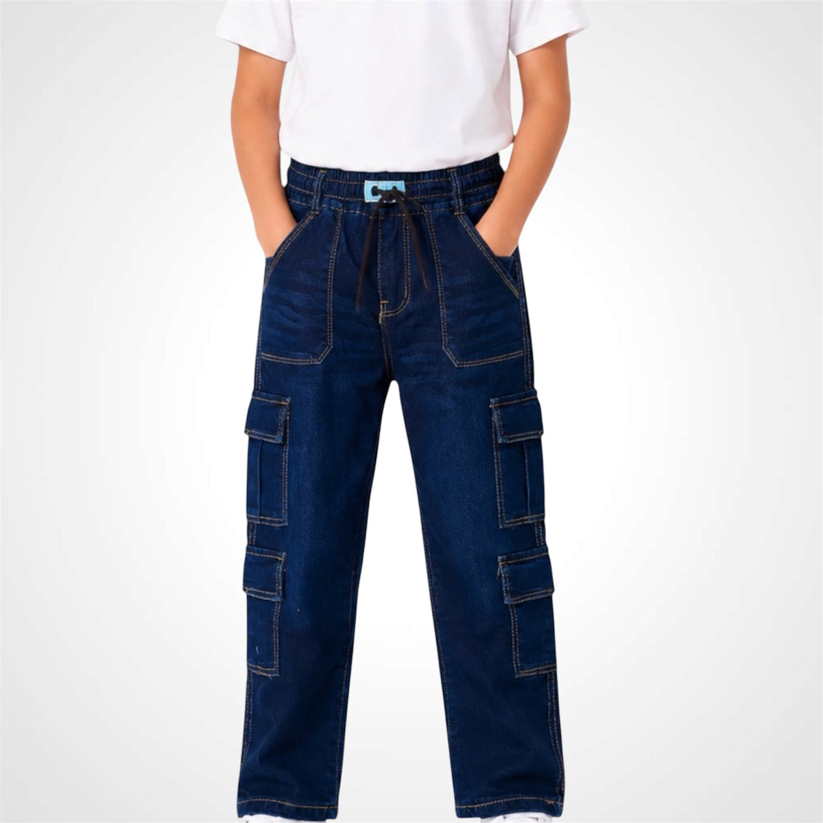 Kids Ultimate Comfort Fit Cargo Pocket Jeans