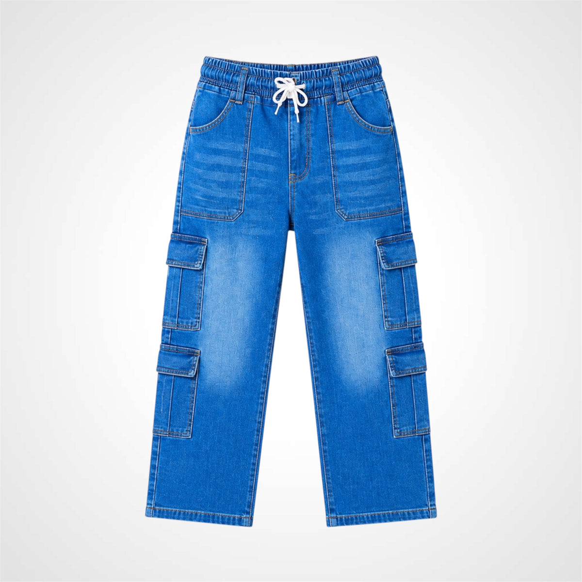 Kids Ultimate Comfort Fit Cargo Pocket Jeans
