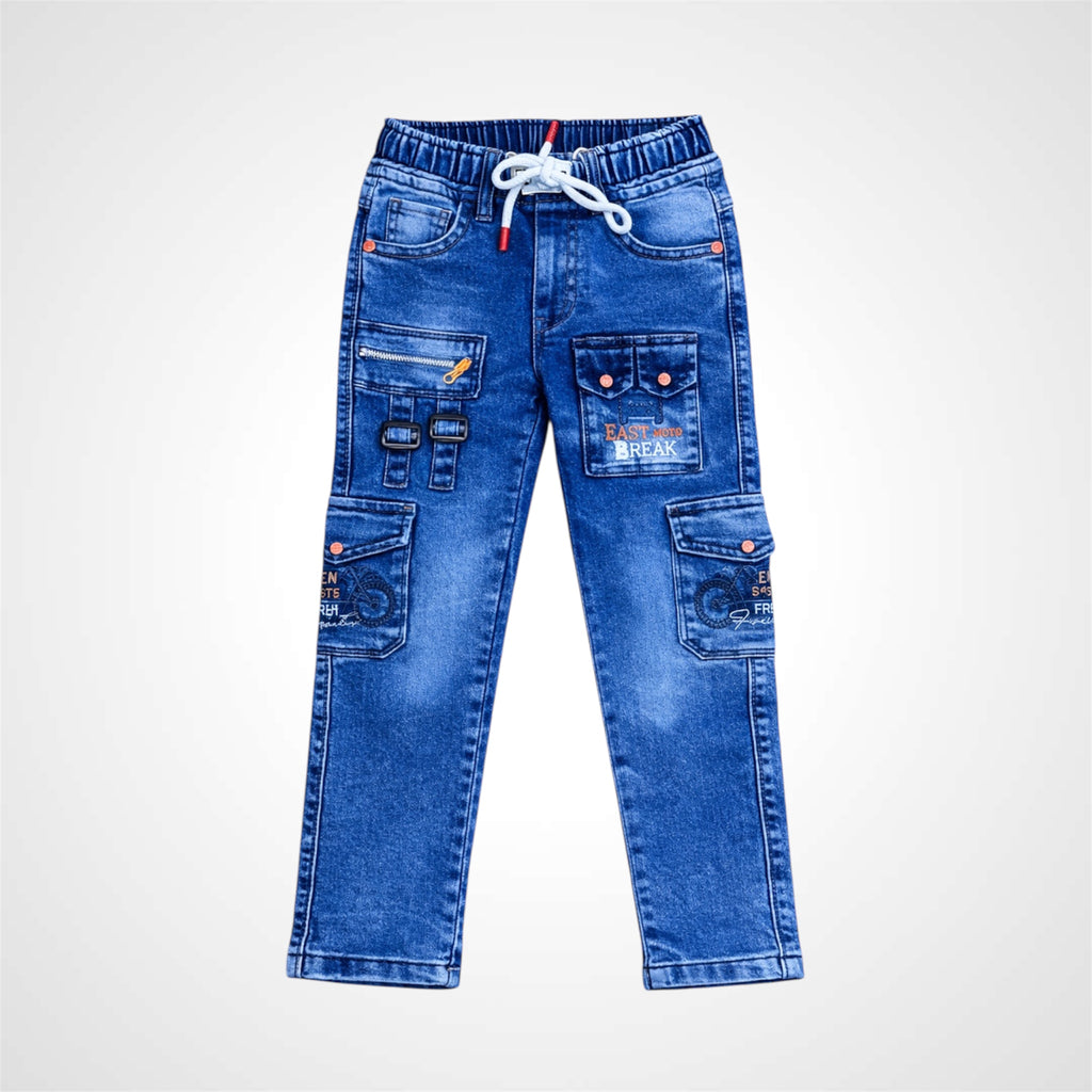 Kids' premium 6-pocket joggers with a stylish utility design and adjustable drawstring waist 1.