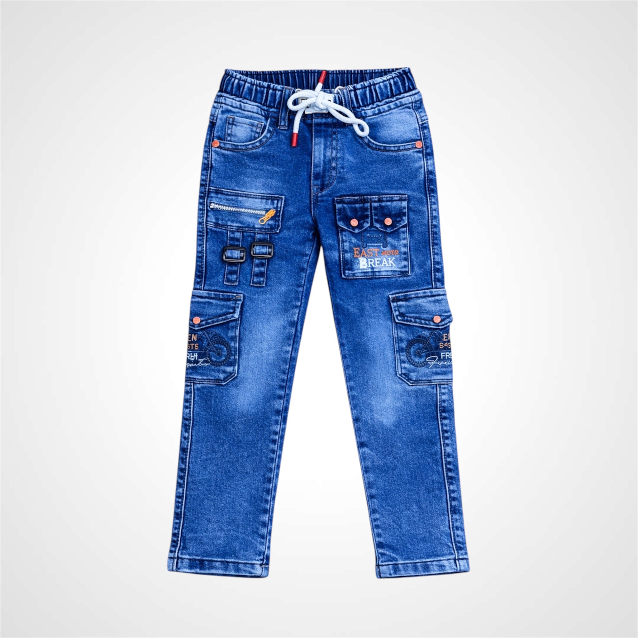 Kids' premium 6-pocket joggers with a stylish utility design and adjustable drawstring waist 1.