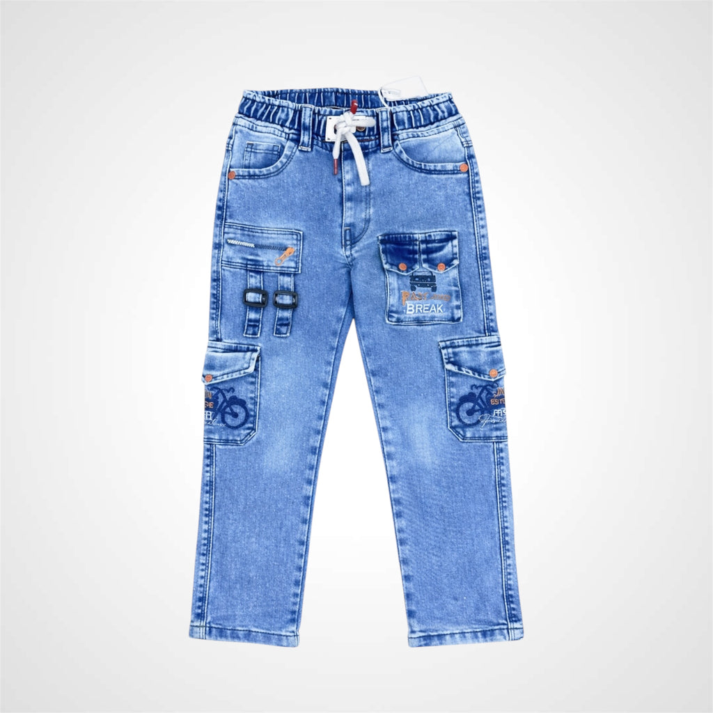 Kids' premium 6-pocket joggers with a stylish utility design and adjustable drawstring waist 1.