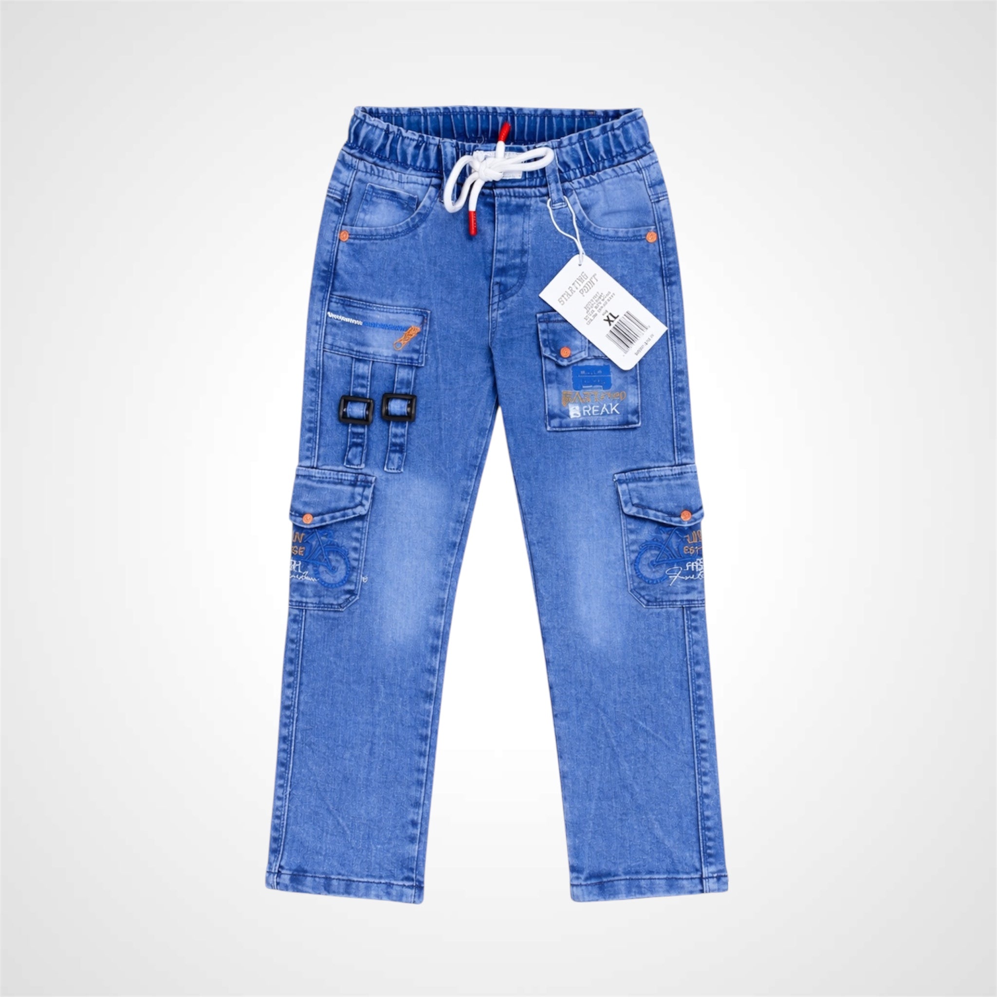 Kids' premium 6-pocket joggers with a stylish utility design and adjustable drawstring waist 1.
