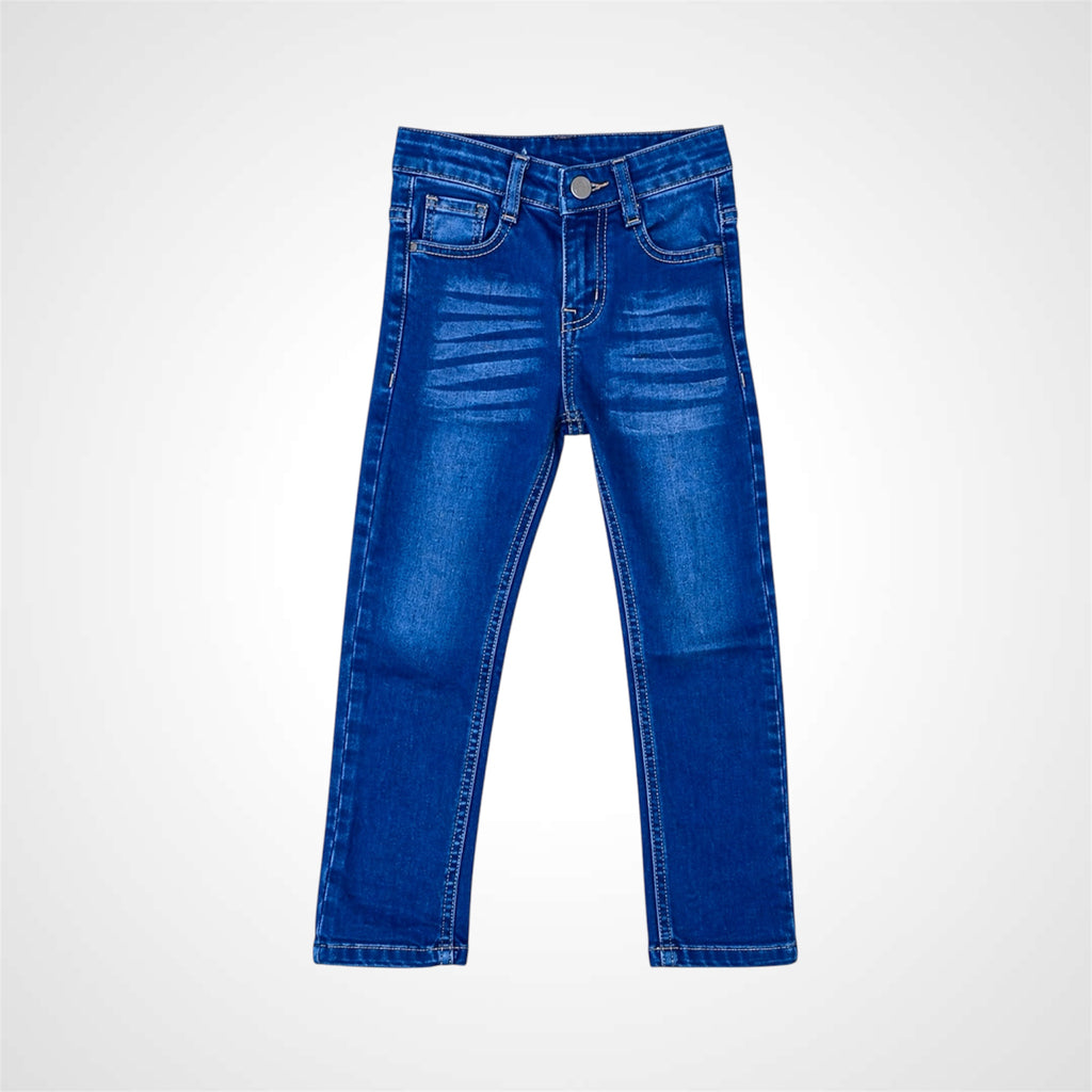 Blue jeans on a white background