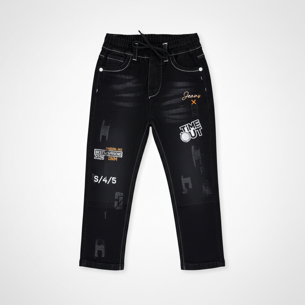 Kids' Stylish Patched Razing Pant - Casual Comfort Fit