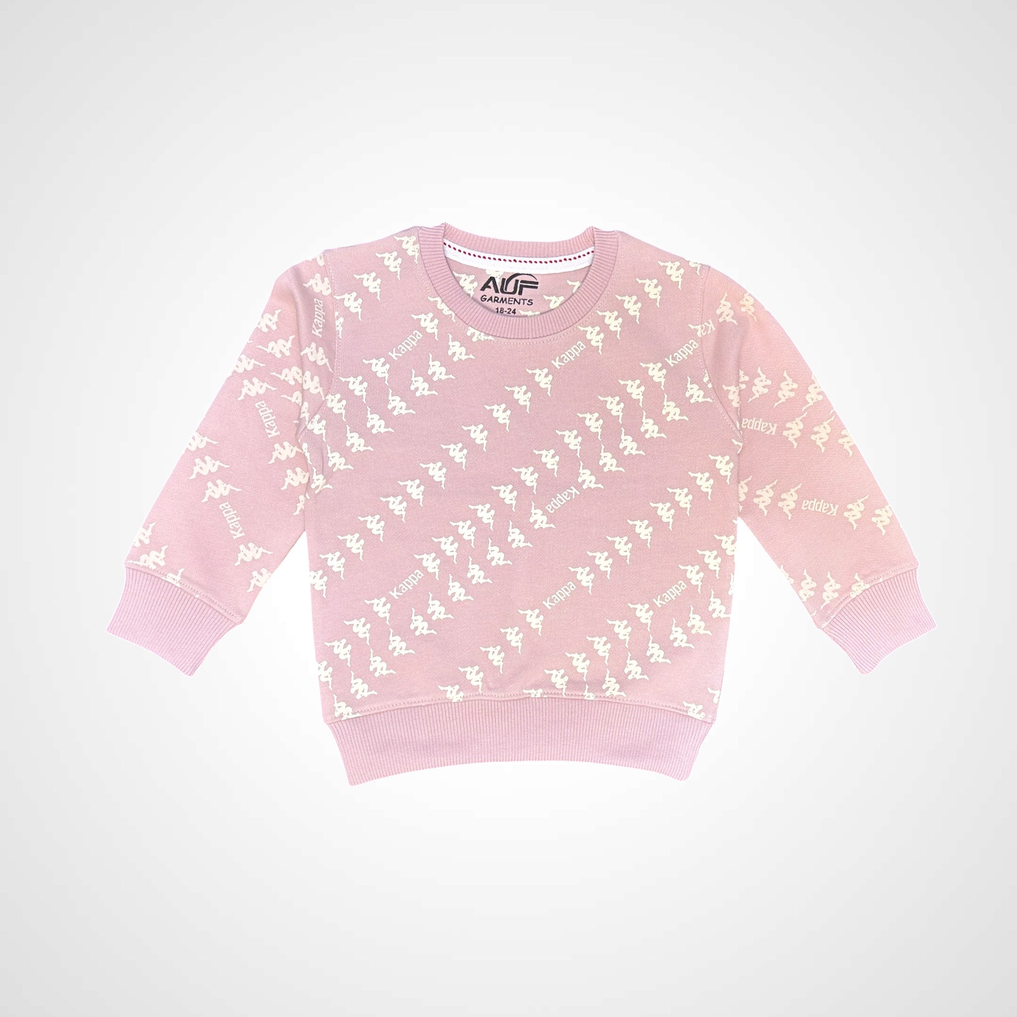 Kids' All-Over Logo Print Pullover Sweatshirt