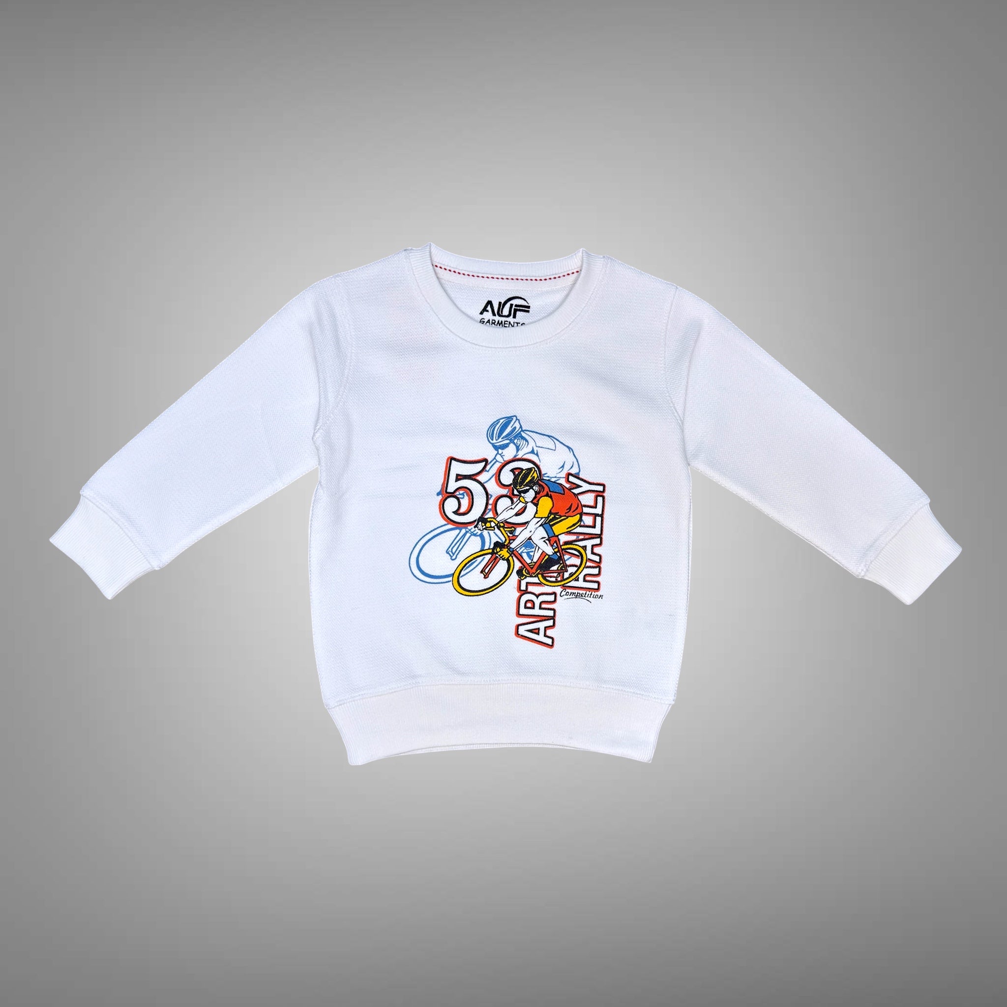 Kids' "Art Rally" Cycling Graphic Crewneck Sweatshirt