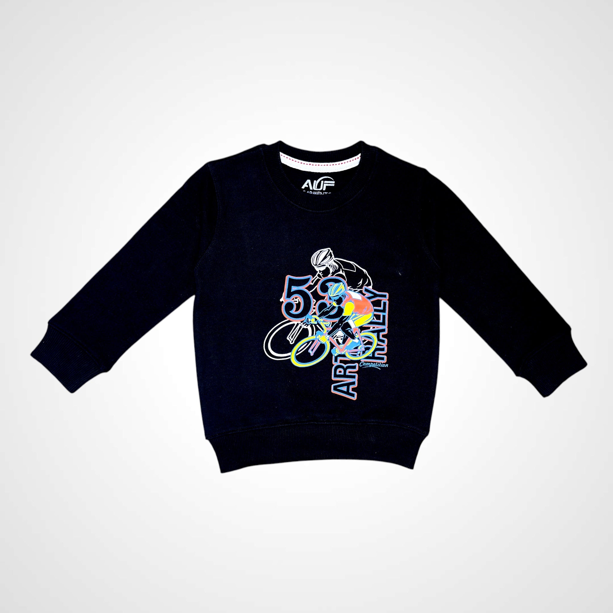 Kids' "Art Rally" Cycling Graphic Crewneck Sweatshirt