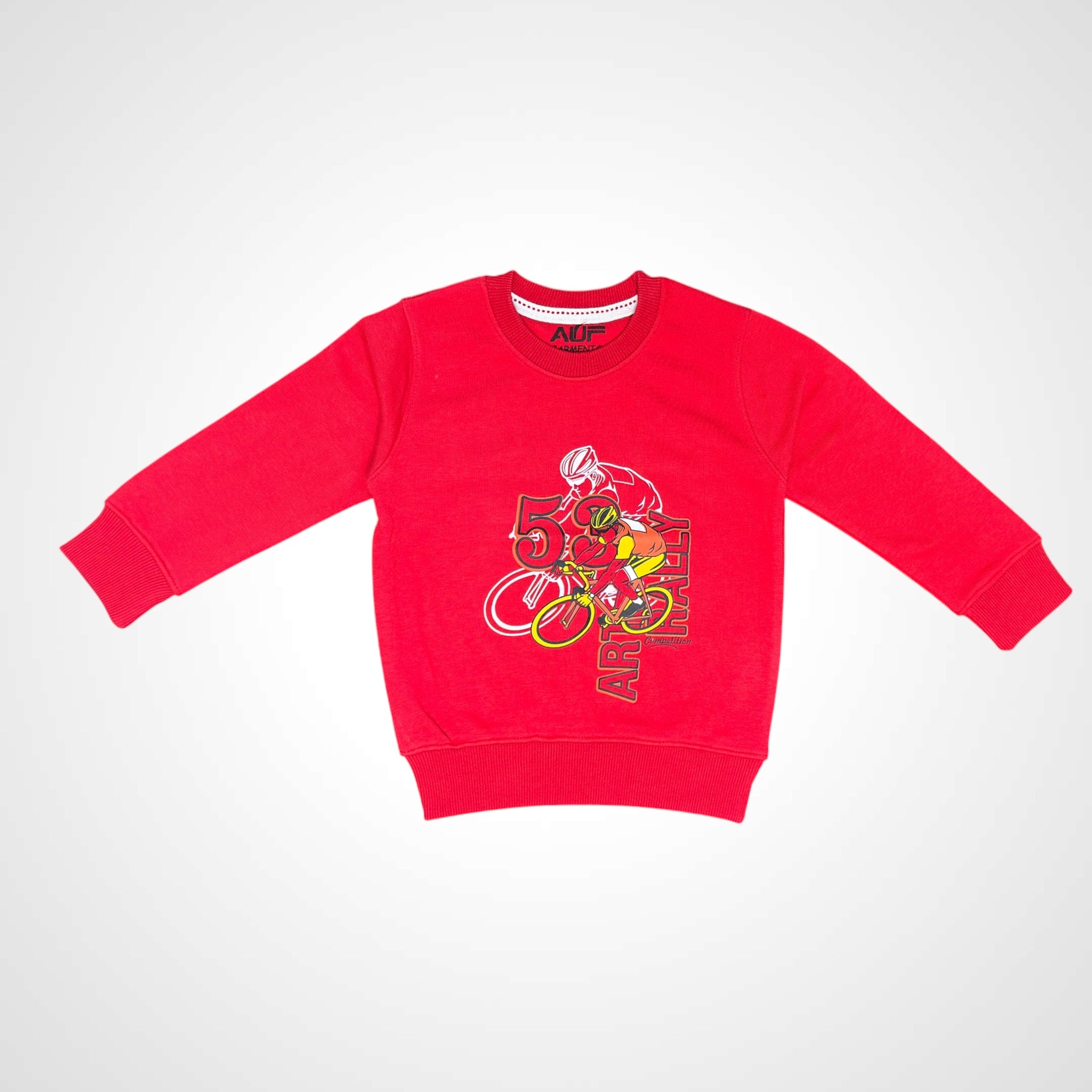 Kids' "Art Rally" Cycling Graphic Crewneck Sweatshirt