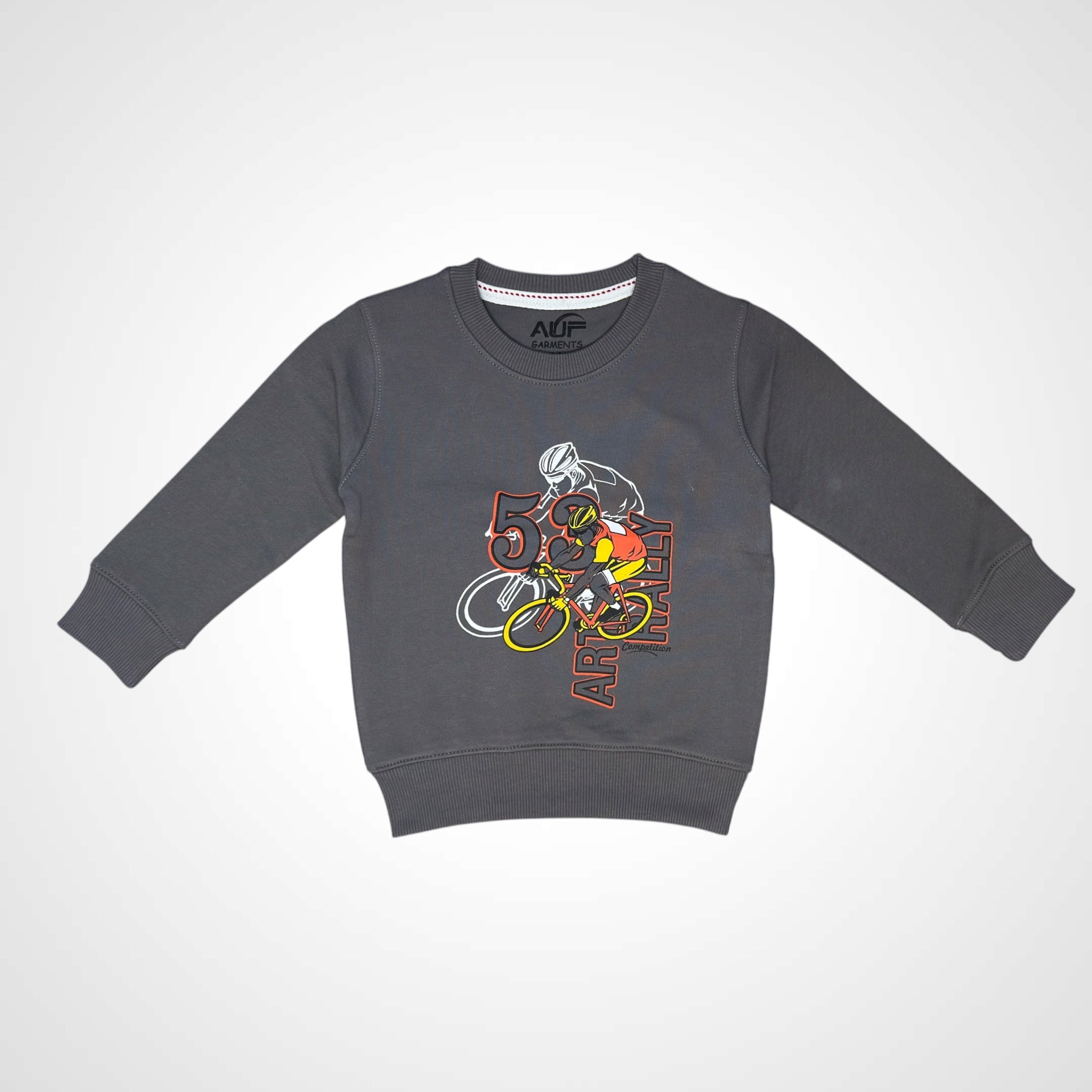 Kids' "Art Rally" Cycling Graphic Crewneck Sweatshirt