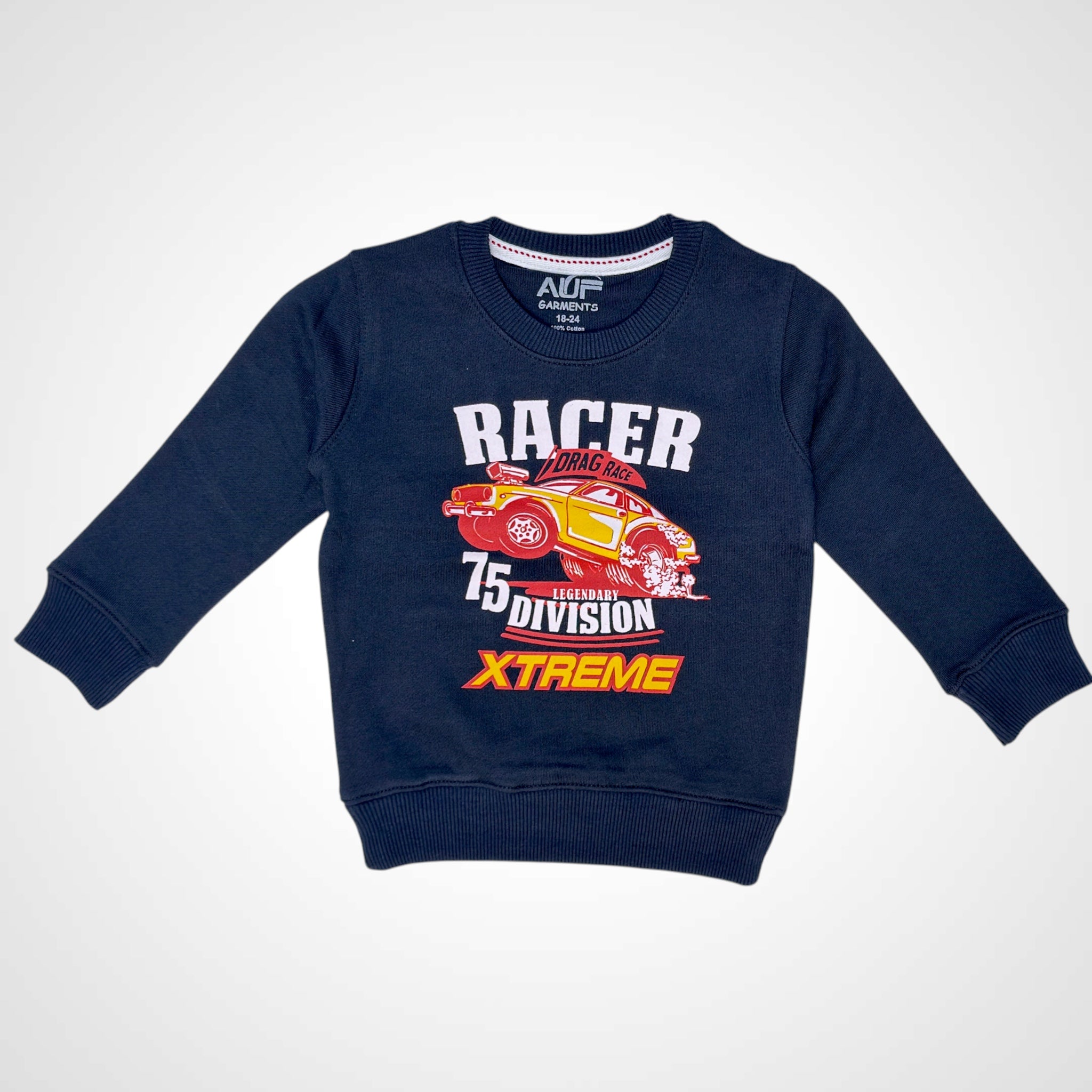 Boys' "Racer Xtreme" Graphic Sweatshirt | Crewneck Fleece Top