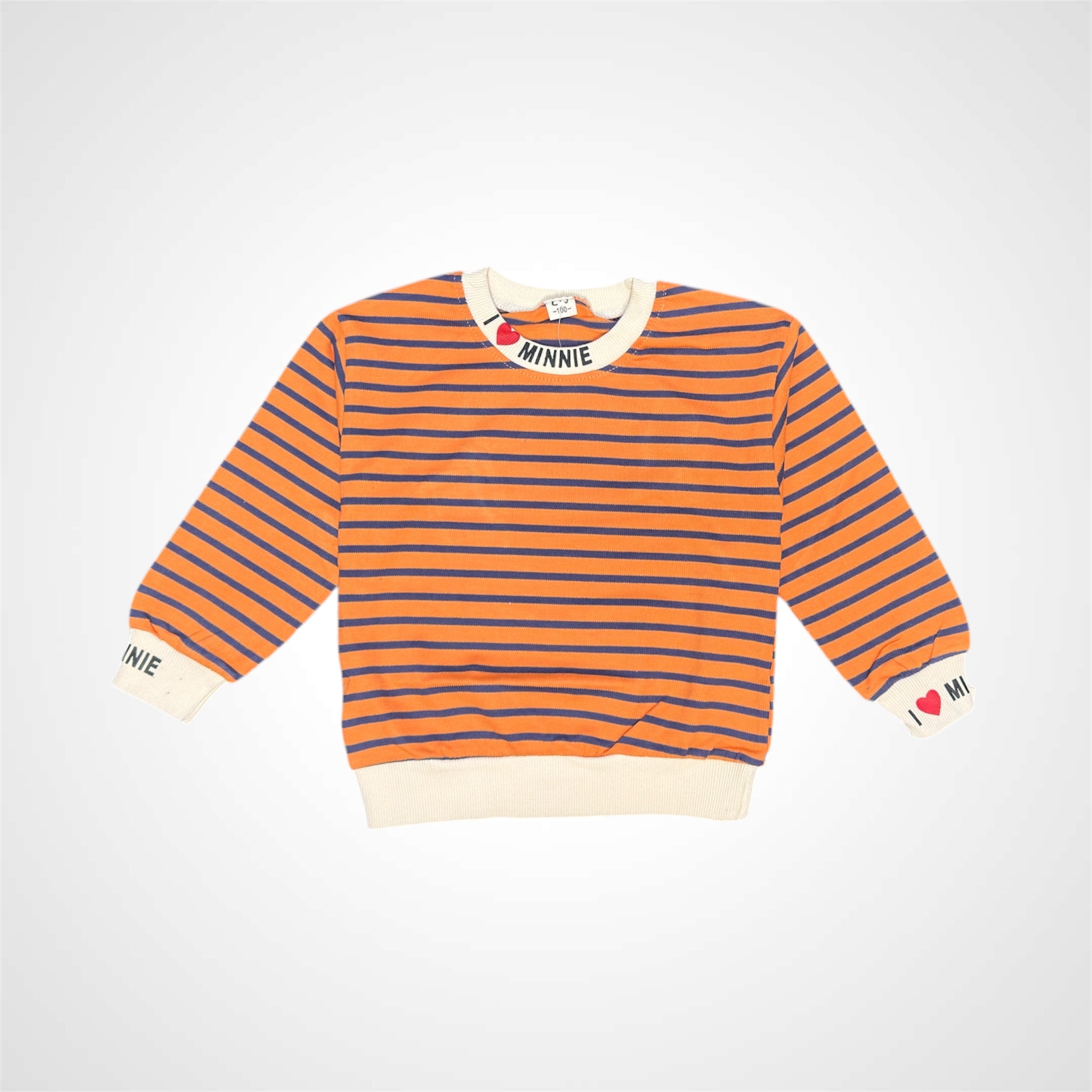Striped Full-Sleeve Sweatshirt for Girls