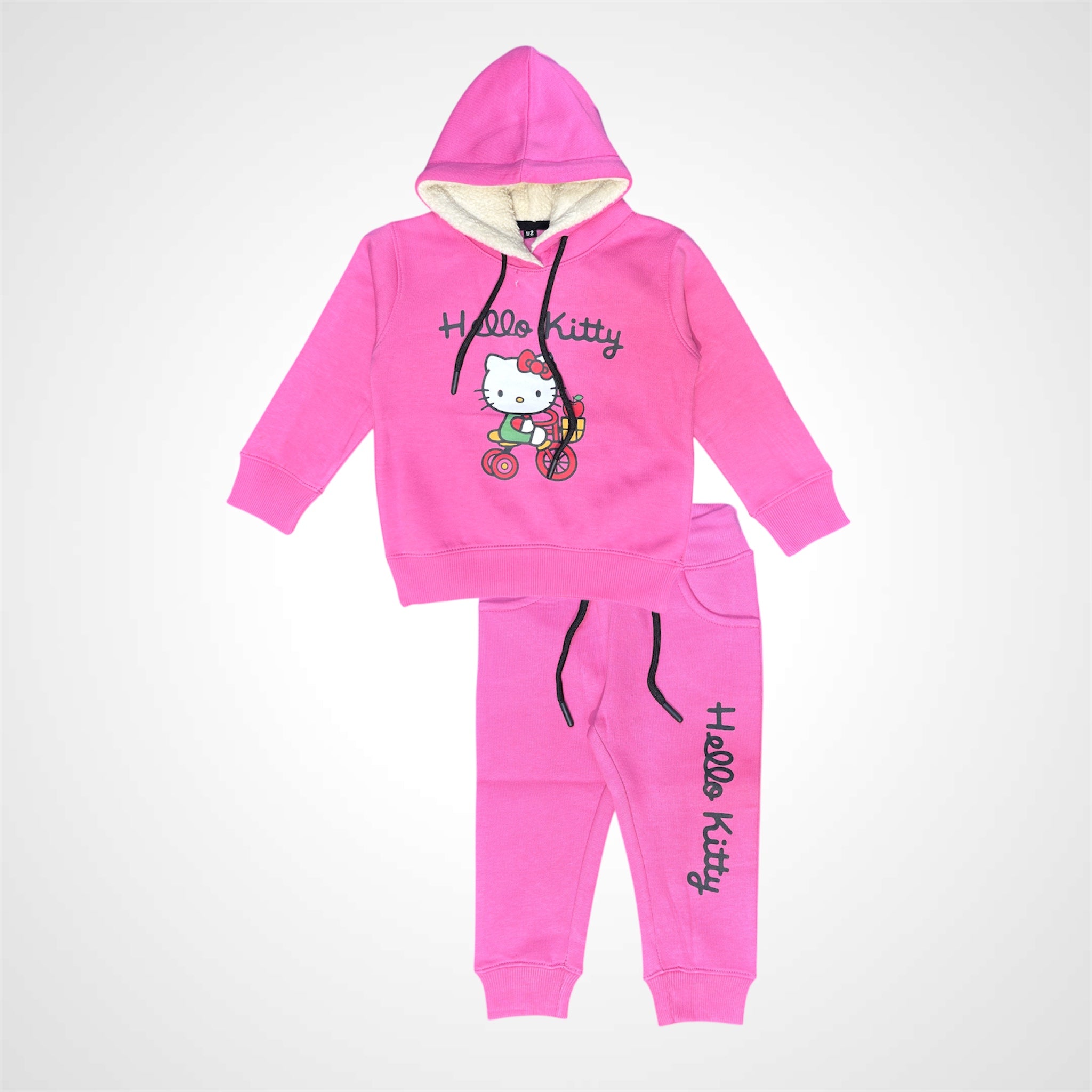 Hello Kitty Girls Winter Tracksuit Set – Cozy Hoodie & Jogger Pants