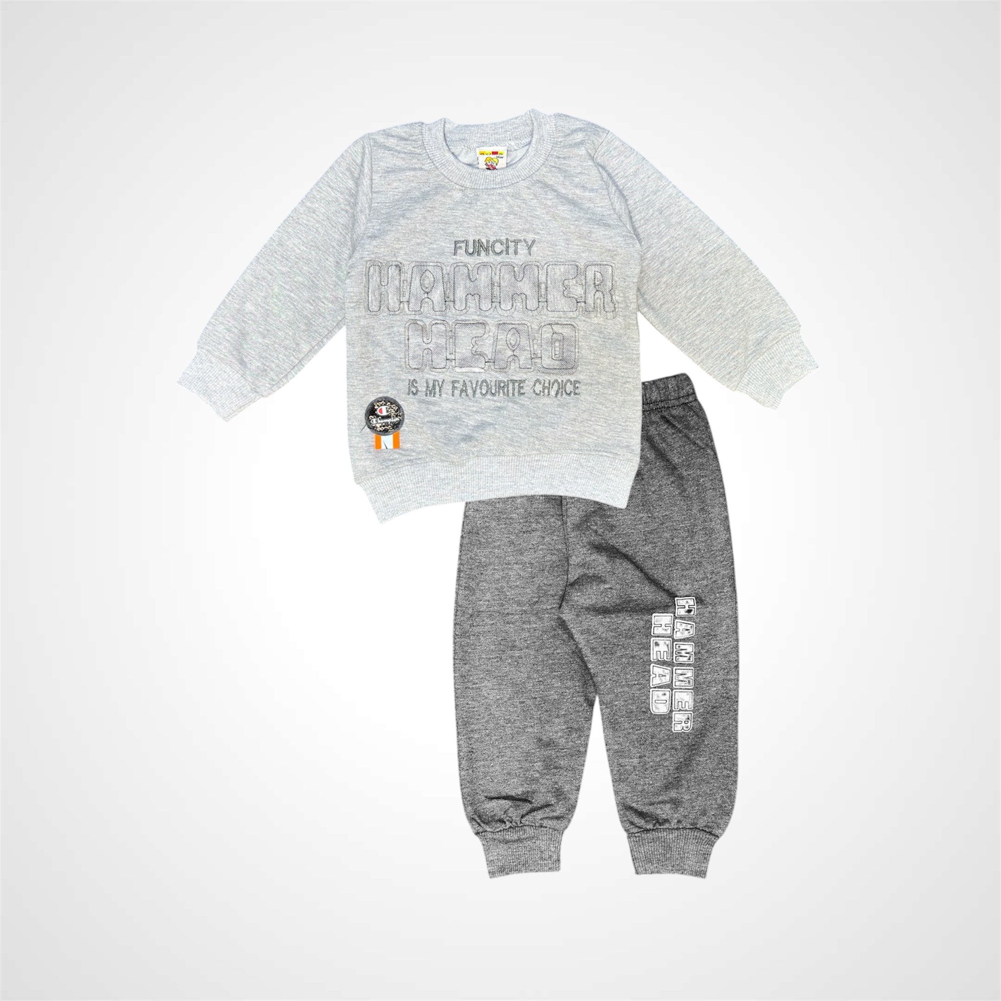Boys' "Hammer Head" Graphic Sweatshirt and Text Block Jogger Set